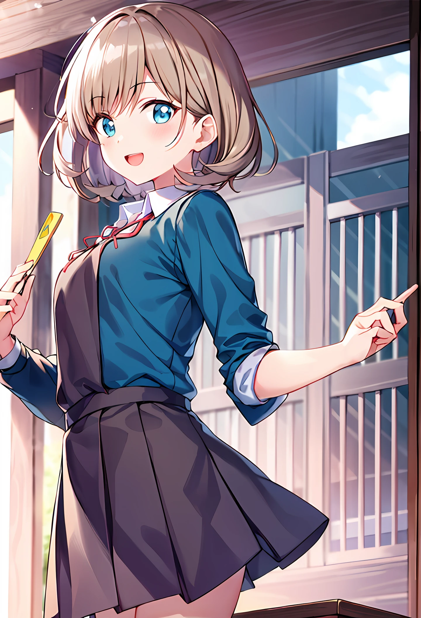 schoolgirls，校服，short detailed hair，first love，rays of sunshine
