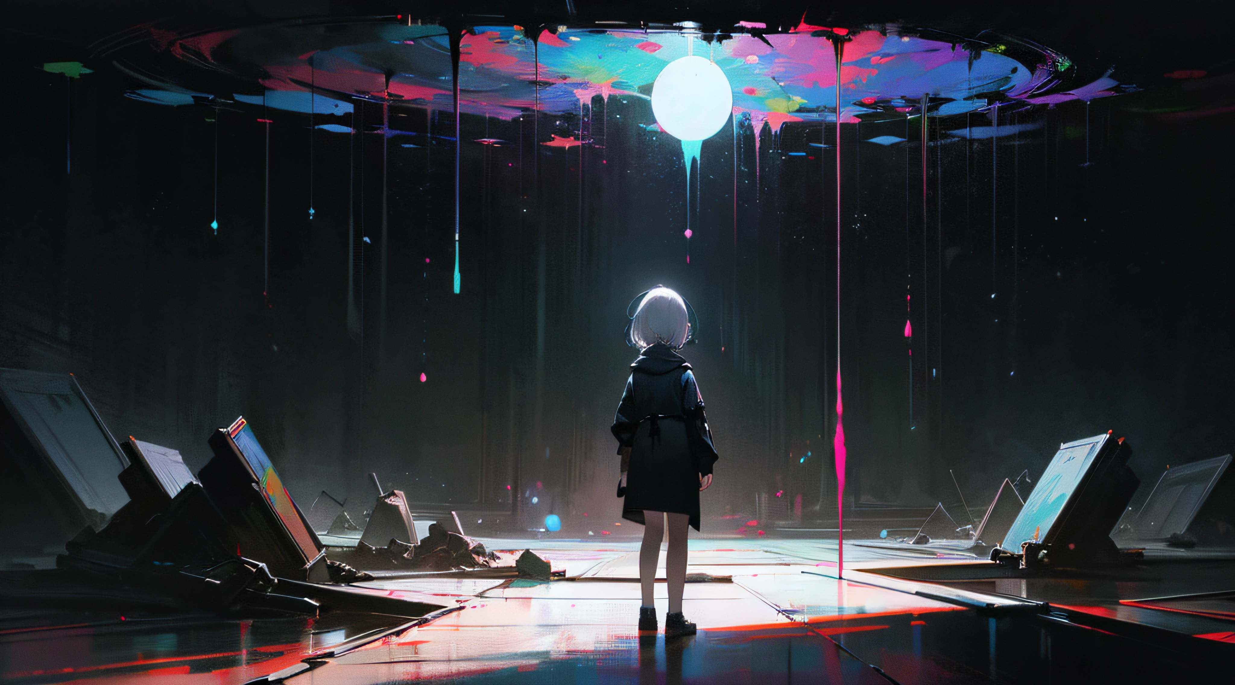 Dark space,Nothing,paint black,nihility,stillness,