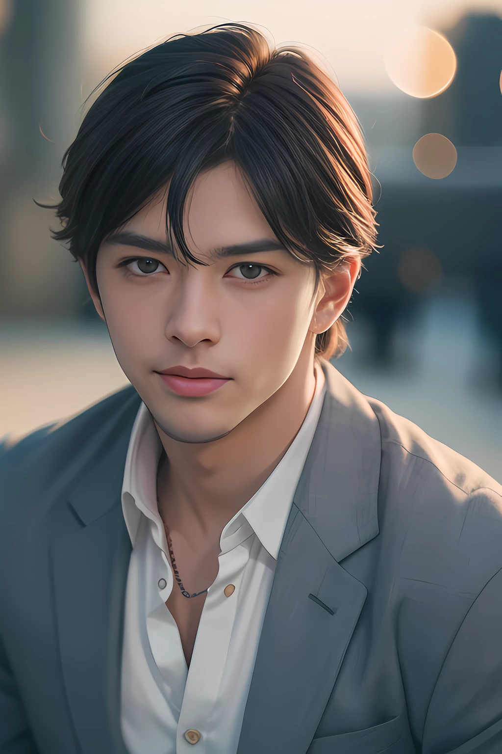 (realistic:1.5) professional Portrait photography: of a Handsome Men , UHD, perfect white balance, Alberto, Canon EOS R6, Prime lens photography, perfectly balanced dim lighting, Real human skin, White balance, Sharp details