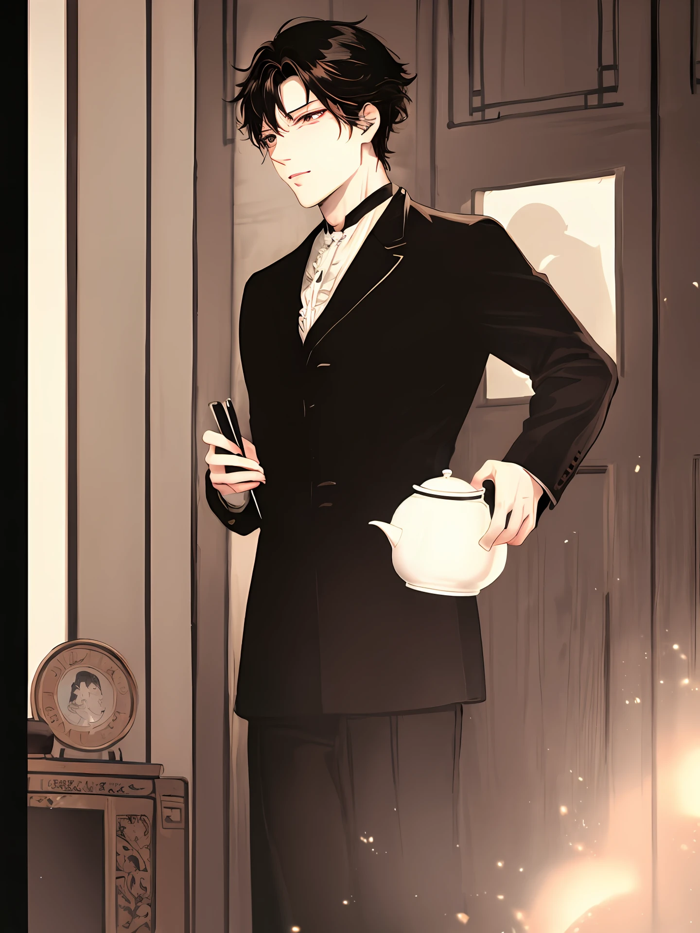 Kant talks to a Chinese boy over tea