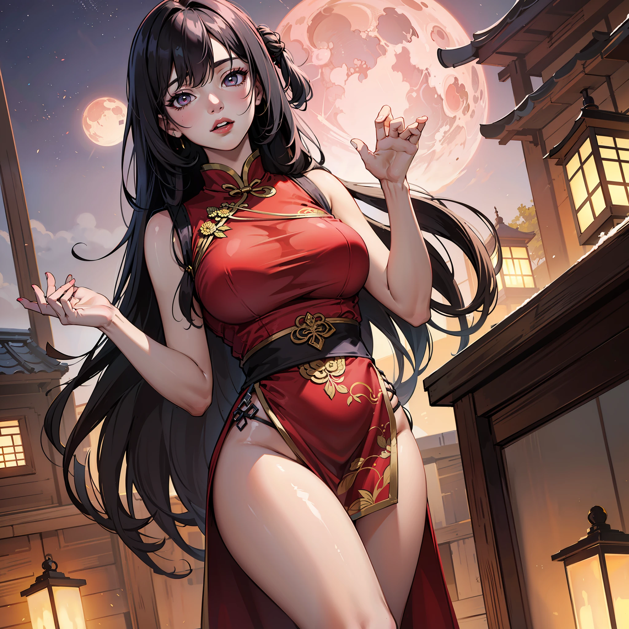 Yuechan superb cheongsam bare legs cold and colorful --auto