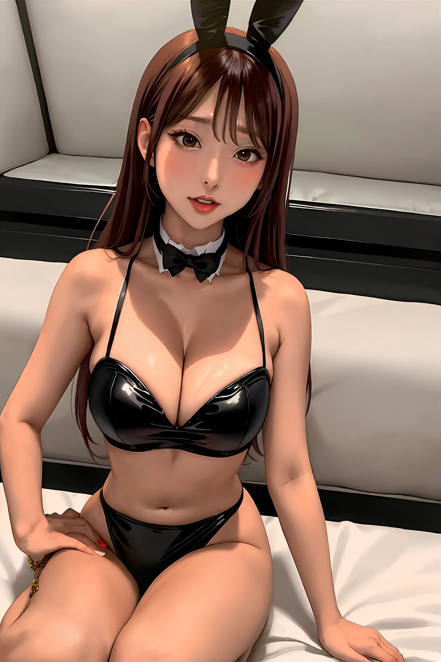 Beauty Anime Big Breasts Oil on Body Beautiful Bunny Girl Sexual Hunger