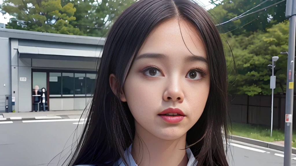 best quality, masterpiece, (photorealistic:1.4), 1girl, smiling eyes, (ulzzang-6500-v1.1:1.0), Black Hair, black Eyes, 22 Years Old, Beautiful Woman, Actress, White sheeveless dress,thin,Dcup, --auto