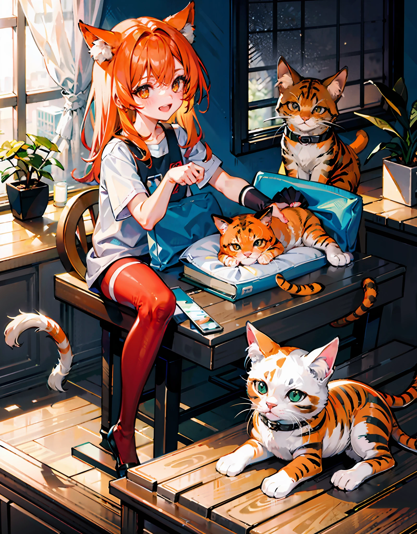 Two orange cats