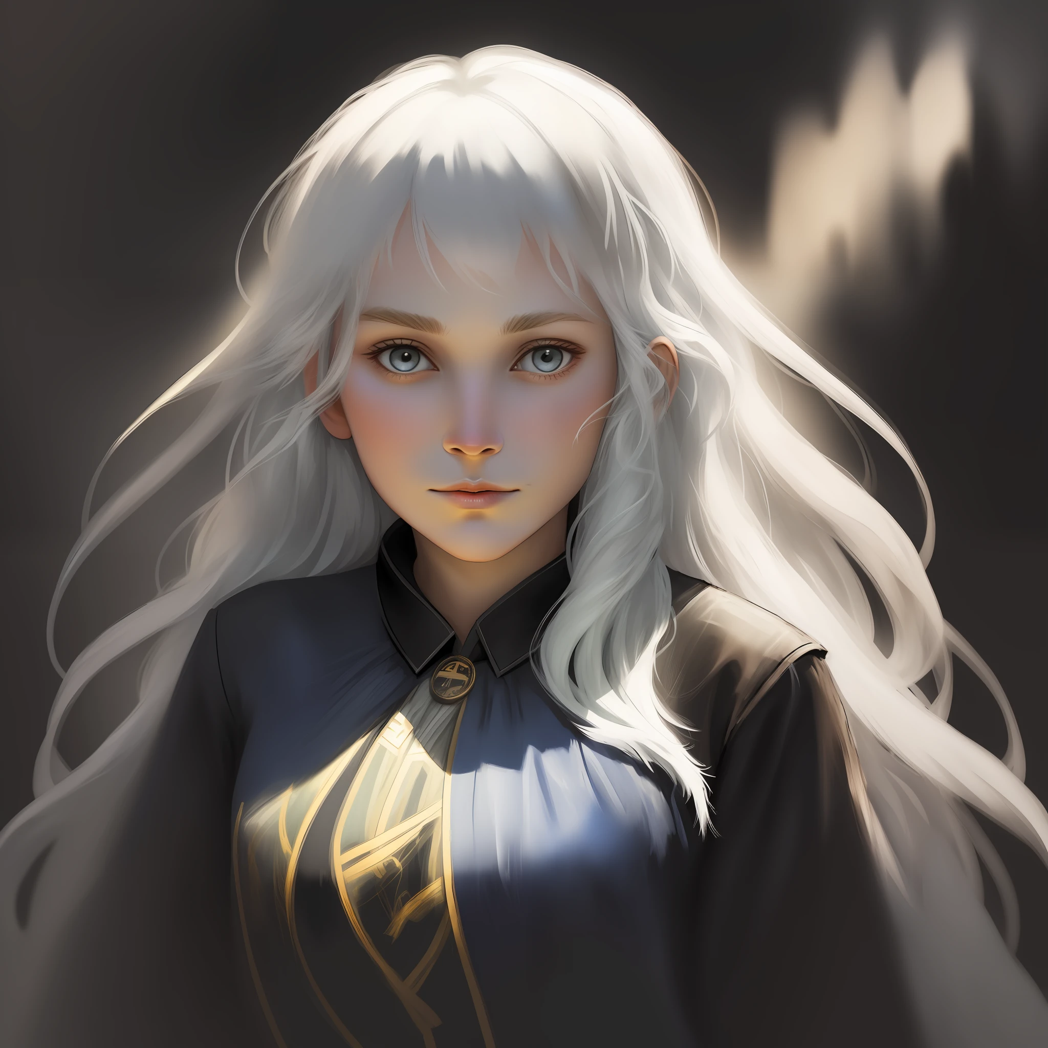 White-haired girl Excellent
