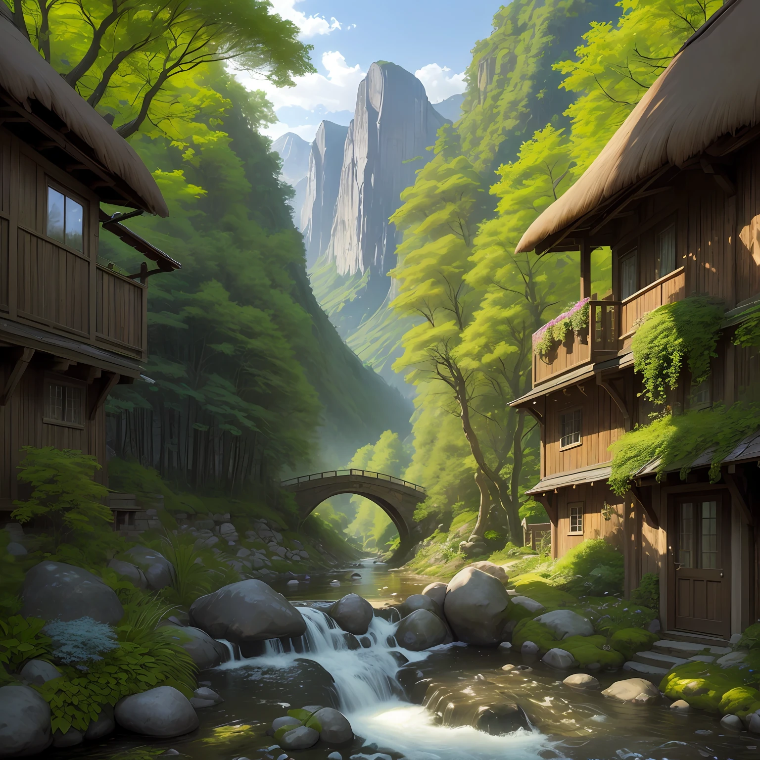 Dry canopy,old trees,Woat,small bridges,flowingwater,family --auto