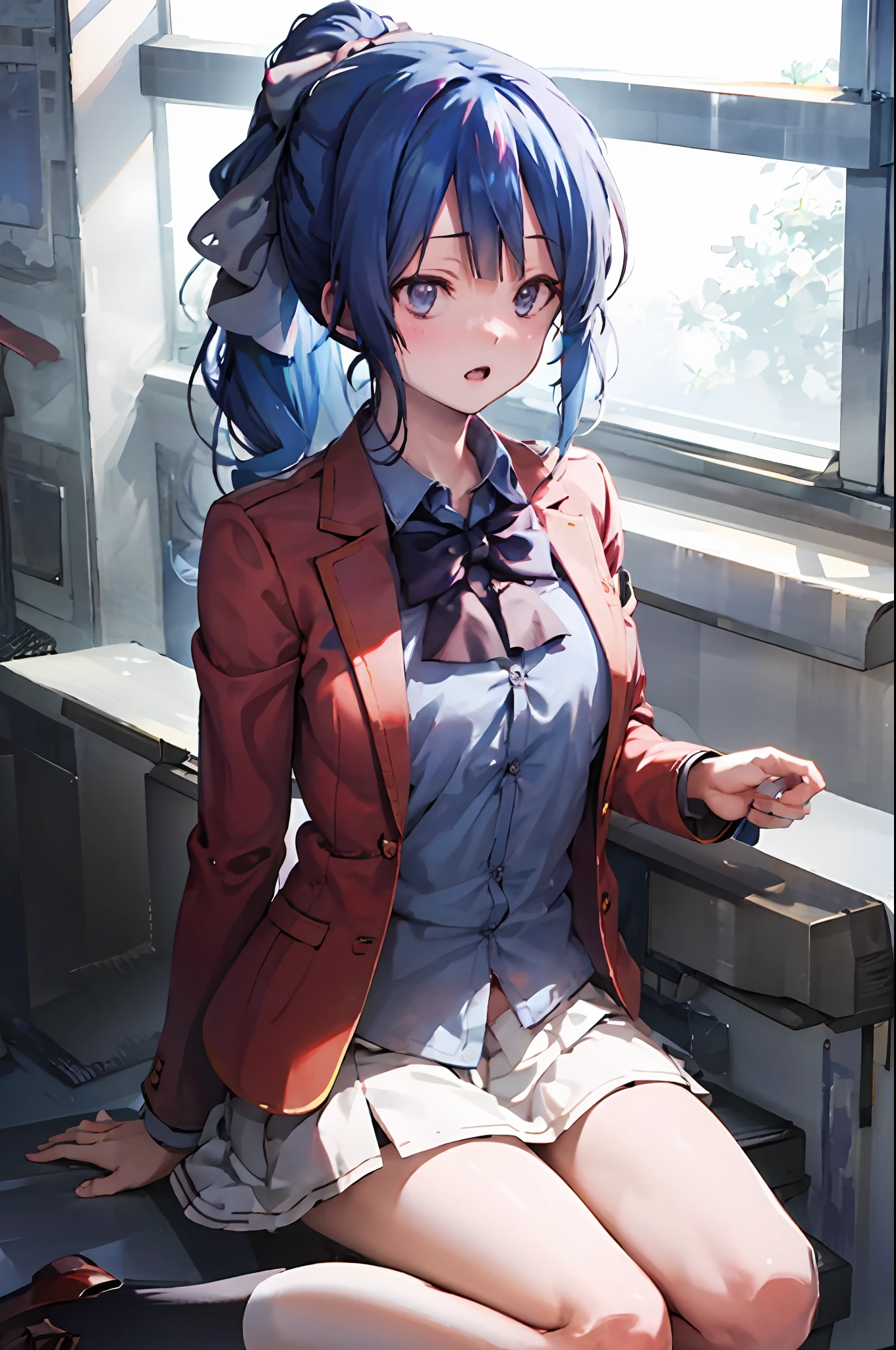 anime girl sitting on a window sill with her legs crossed, beautiful anime high school girl, attractive anime girl, a hyperrealistic schoolgirl, beautiful anime girl, seductive anime girl, young anime girl, anime style 4 k, cute anime girl, hyperrealistic schoolgirl, realistic anime 3 d style, anime girl, an anime girl, pretty anime girl, smooth anime cg art