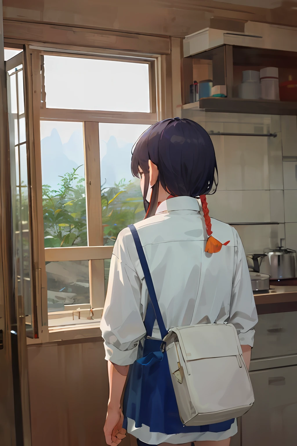 The back looks into the distance