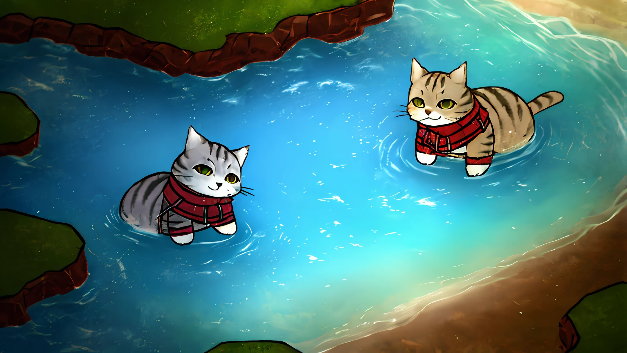 adolable,baby cats,tread water