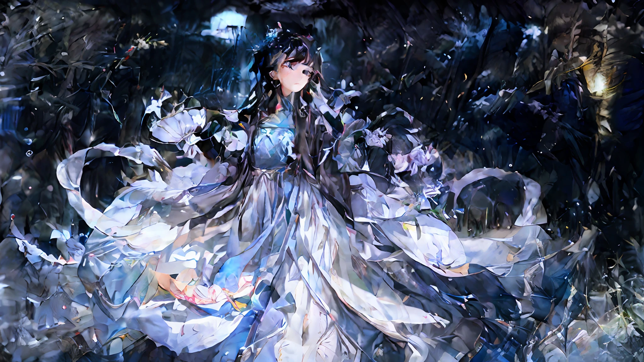 ((Best Quality, 8k, Masterpiece: 1.3)), Focus: 1.2, Perfect Body Beauty: 1.4, Buttocks: 1.2, ((Layered Haircut, Flat Chest: 1.2)), (Rain, Street:1.3), Bandeau Dress: 1.1, Highly Detailed Face and Skin Texture, Fine Eyes, Double Eyelids, Whitened Skin, Long Hair, (Shut Up: 1.3), Full Body