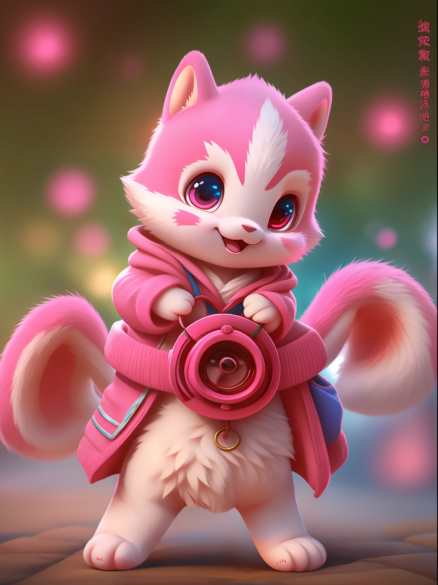 Pink mascot, with eight uprising cultural characteristics, distinctive characteristics, rich connotation Jiangxi city IP has unique creativity and design, in line with the characteristics of the times Cute image, great affinity and communication Cute little animals Furry, anime, contemporary art, UHD