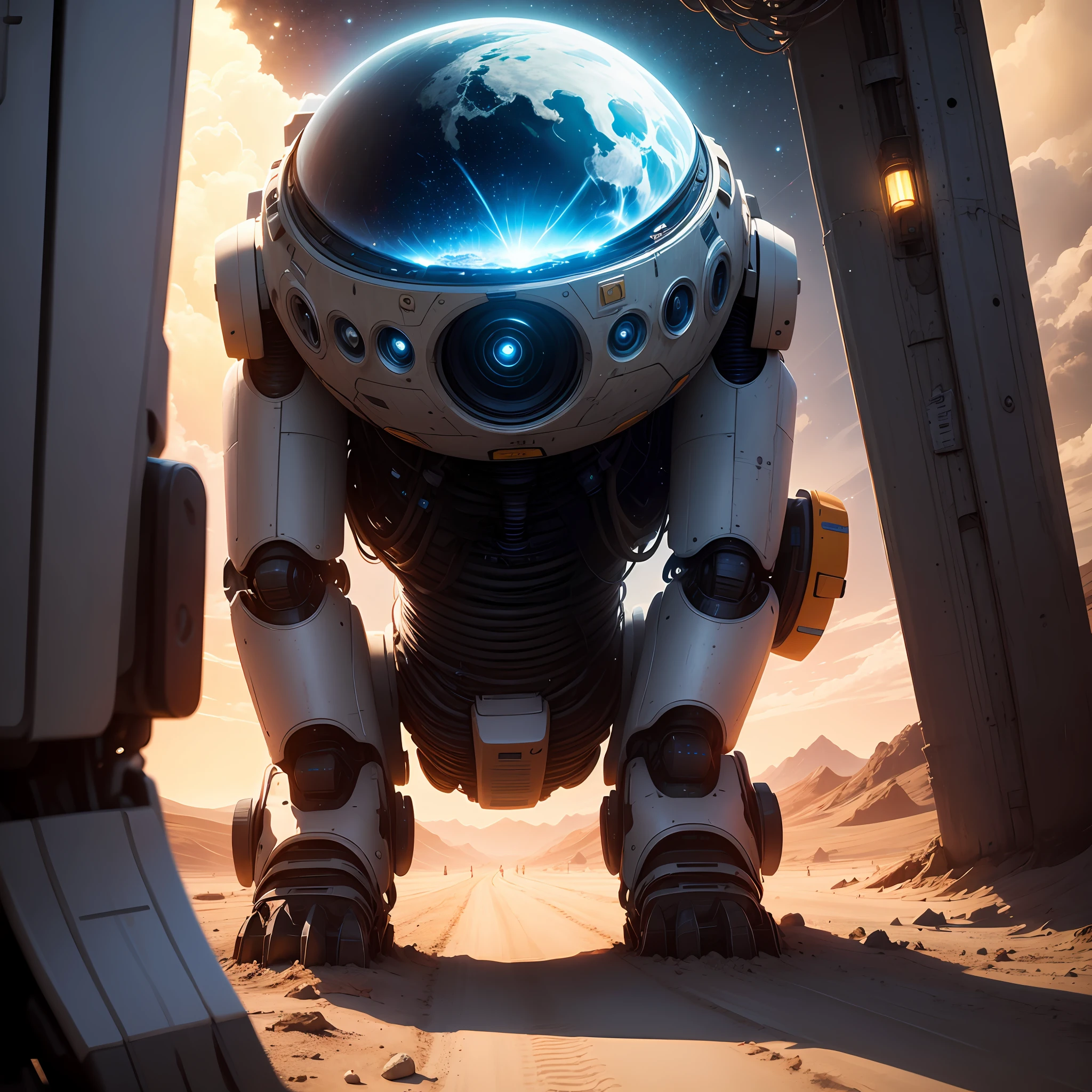 Interstellar Adventure,Real scenes,Magnificent,Magnificent planet;On this mysterious planet,Astronauts expedition、adventuring,They rise and fall,Chasing mysterious unknown energy;Robots work silently,Create a better tomorrow for mankind。 --auto