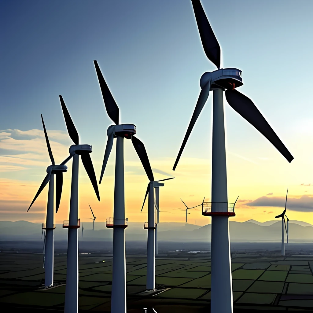 Cyberpunk wind turbines