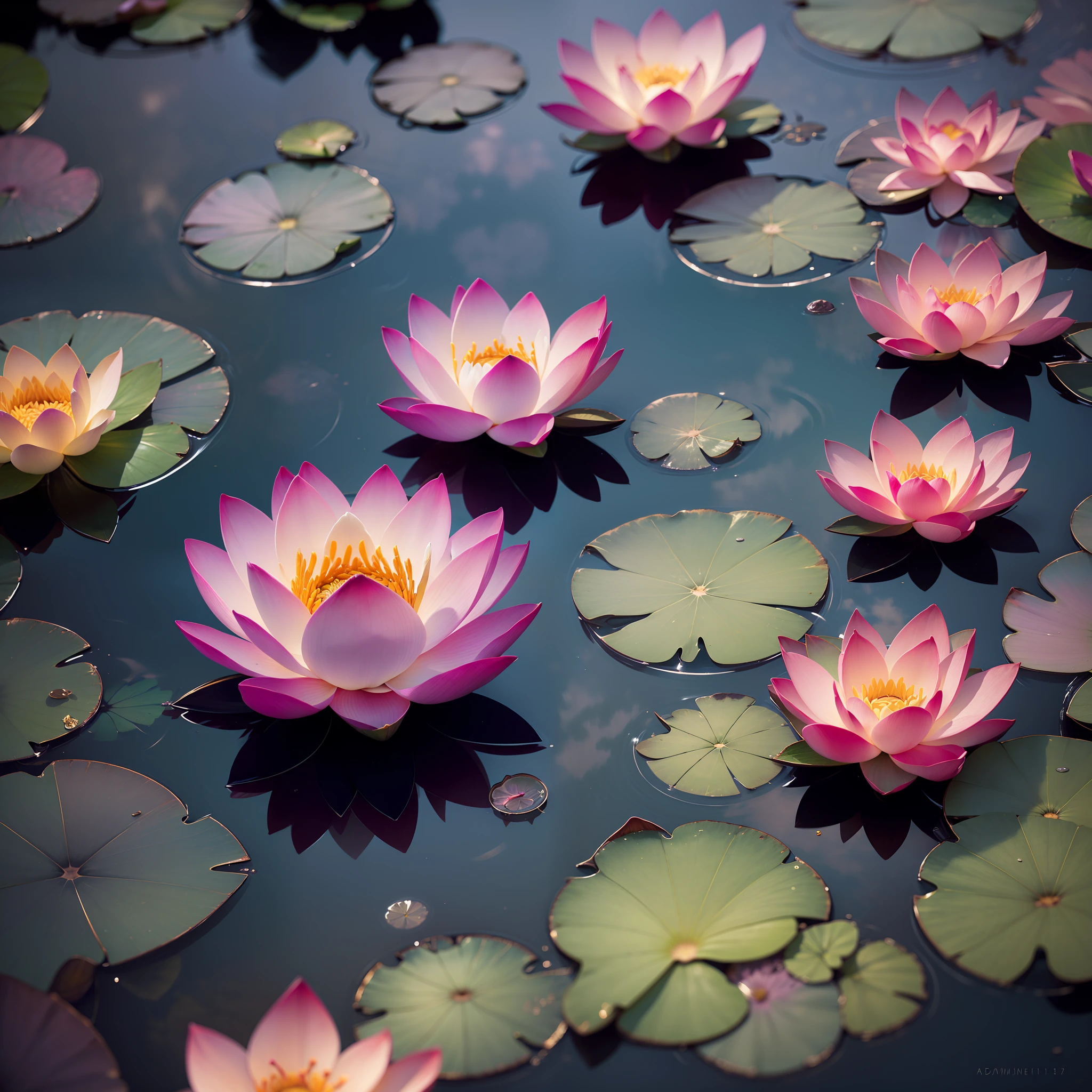 Imagine a serene lotus pond in the soft light of dawn. The light is gentle, the sun rays seeping through the clouds, casting a dreamy ambiance over the pond. This light not only minimizes overexposure and shadows but also adds a warm tone to the scene.
The main subject is a vibrant lotus flower in full bloom, its petals rich in color and elegantly shaped. The lotus is positioned in the lower right quadrant of the frame, adhering to the rule of thirds for a balanced composition that draws the viewer's attention.
The background consists of green lotus leaves and a pale blue water surface, offering a stark color contrast without overshadowing the main subject. The background is kept as simple as possible to avoid distracting elements.
The shot is taken from a slightly low angle, making the lotus appear more delicate and allowing the viewer to appreciate the shape and texture of the lotus.
In post-processing, consider increasing the contrast to make the color of the lotus more vibrant. Also, consider cropping the image slightly to remove unnecessary elements and focus the composition.
Parameters: --ar 16:9 --v 5.1 --style raw --q 2 --s 750 --auto