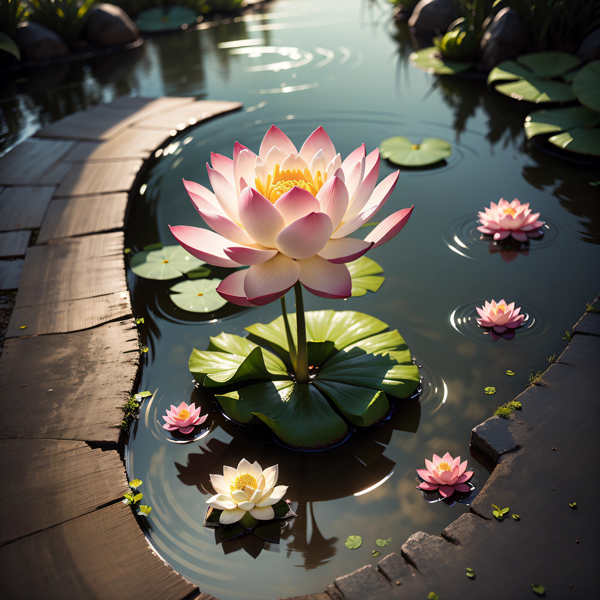 Imagine a serene lotus pond in the soft light of dawn. The light is gentle, the sun rays seeping through the clouds, casting a dreamy ambiance over the pond. This light not only minimizes overexposure and shadows but also adds a warm tone to the scene.
The main subject is a vibrant lotus flower in full bloom, its petals rich in color and elegantly shaped. The lotus is positioned in the lower right quadrant of the frame, adhering to the rule of thirds for a balanced composition that draws the viewer's attention.
The background consists of green lotus leaves and a pale blue water surface, offering a stark color contrast without overshadowing the main subject. The background is kept as simple as possible to avoid distracting elements.
The shot is taken from a slightly low angle, making the lotus appear more delicate and allowing the viewer to appreciate the shape and texture of the lotus.
In post-processing, consider increasing the contrast to make the color of the lotus more vibrant. Also, consider cropping the image slightly to remove unnecessary elements and focus the composition.
Parameters: --ar 16:9 --v 5.1 --style raw --q 2 --s 750 --auto