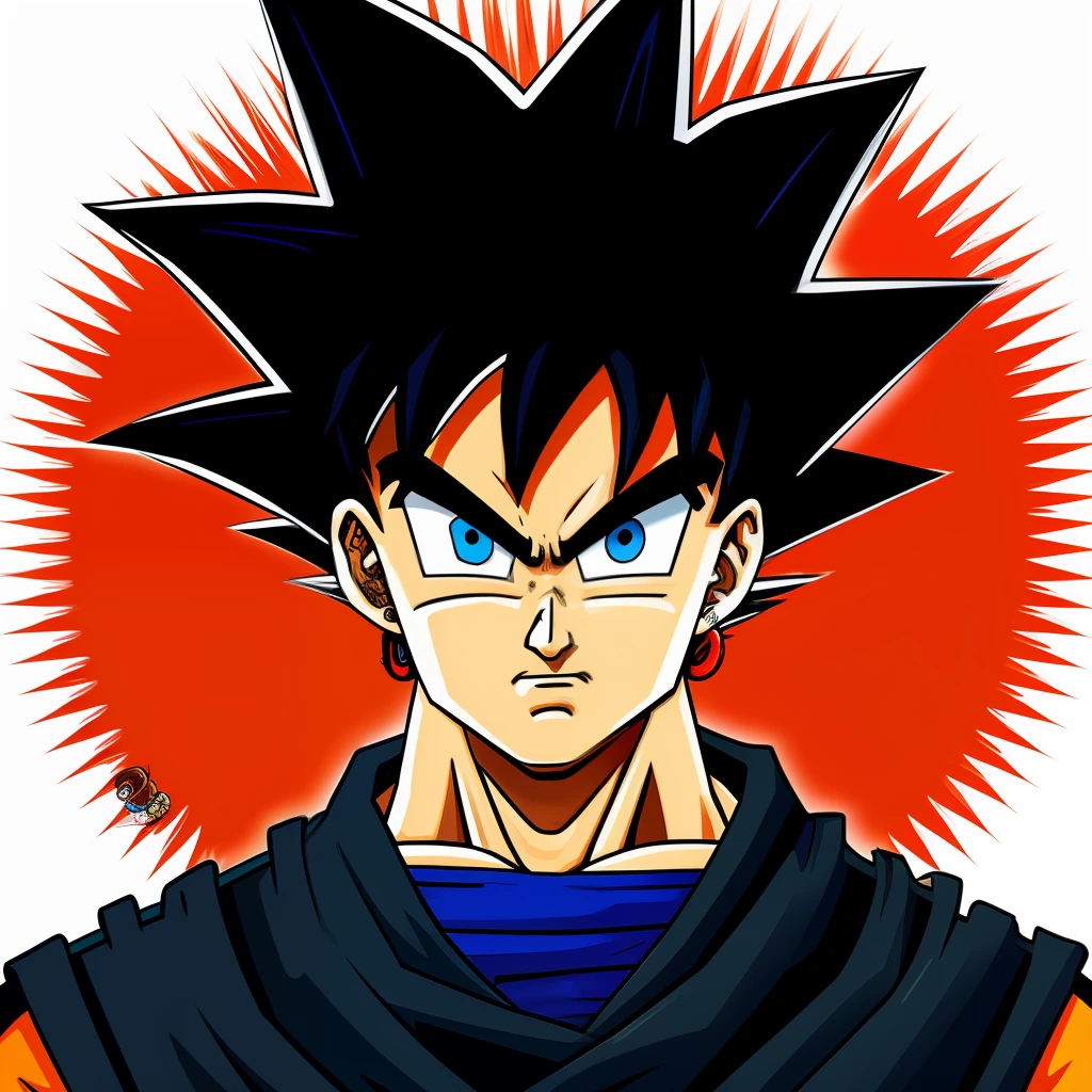 Cyberpunk-style Dragon Ball Son Goku