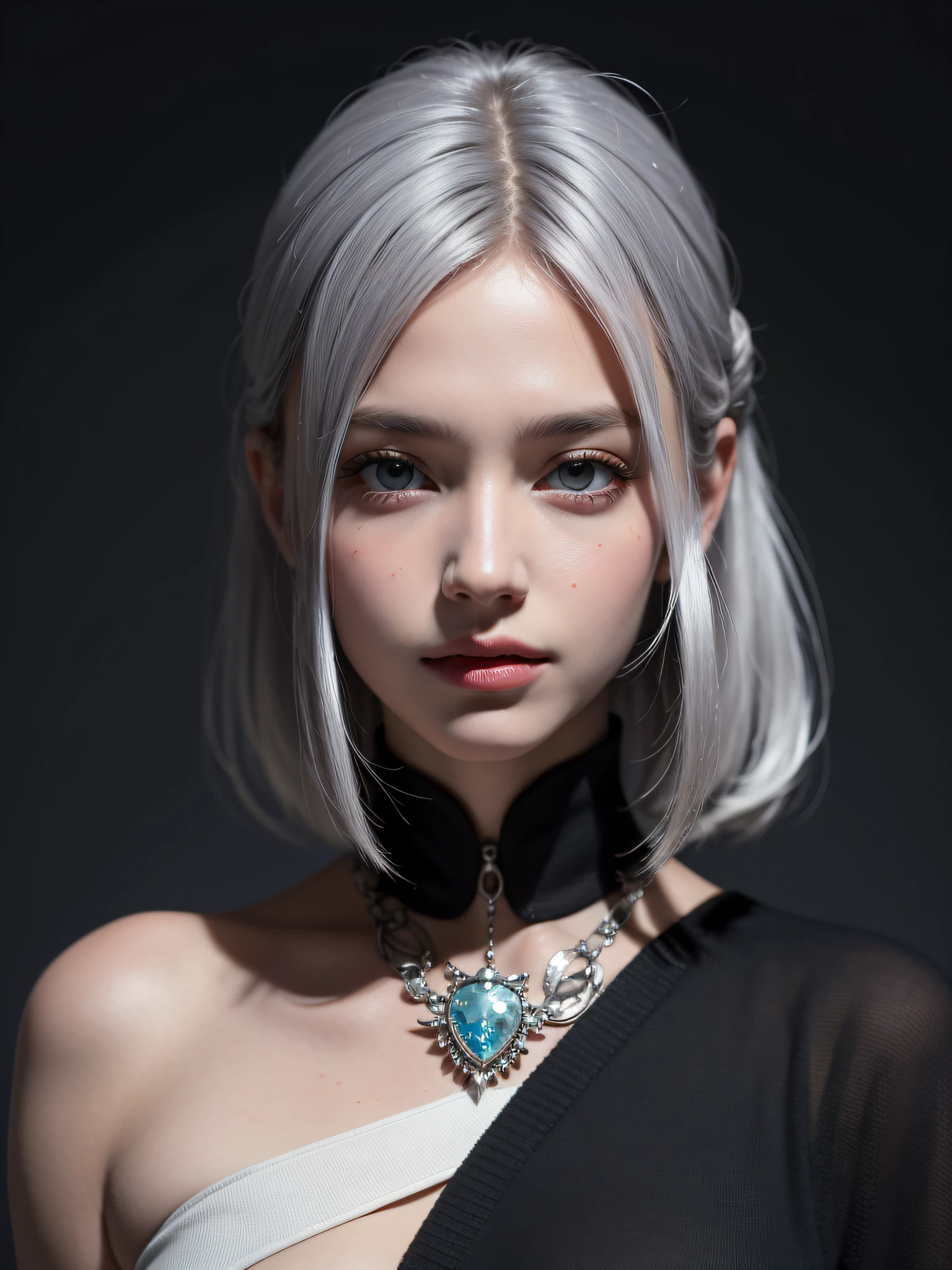 Best quality, masterpiece, ultra high res, (photorealistic:1.4), raw photo, 1girl, silver hair