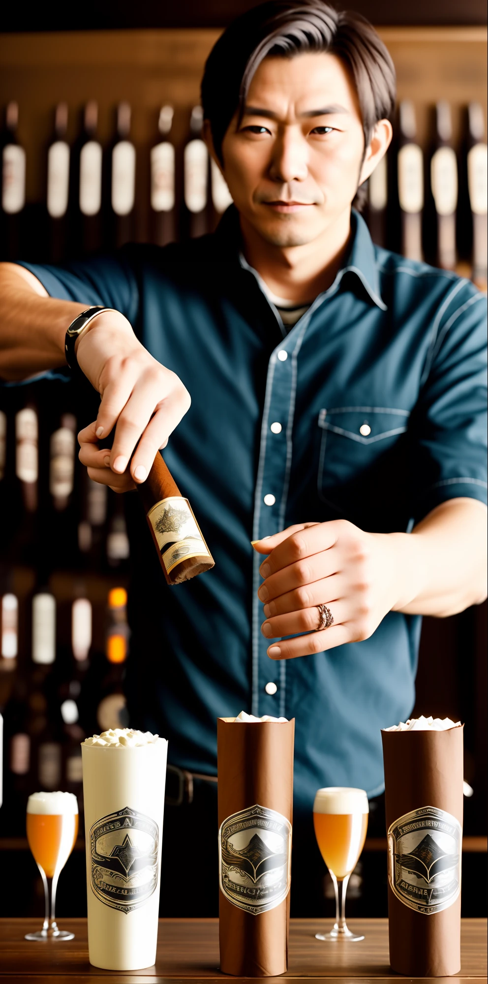 the gunslinger，westward，cowboys，pub，火焰，cigars，Red revolver