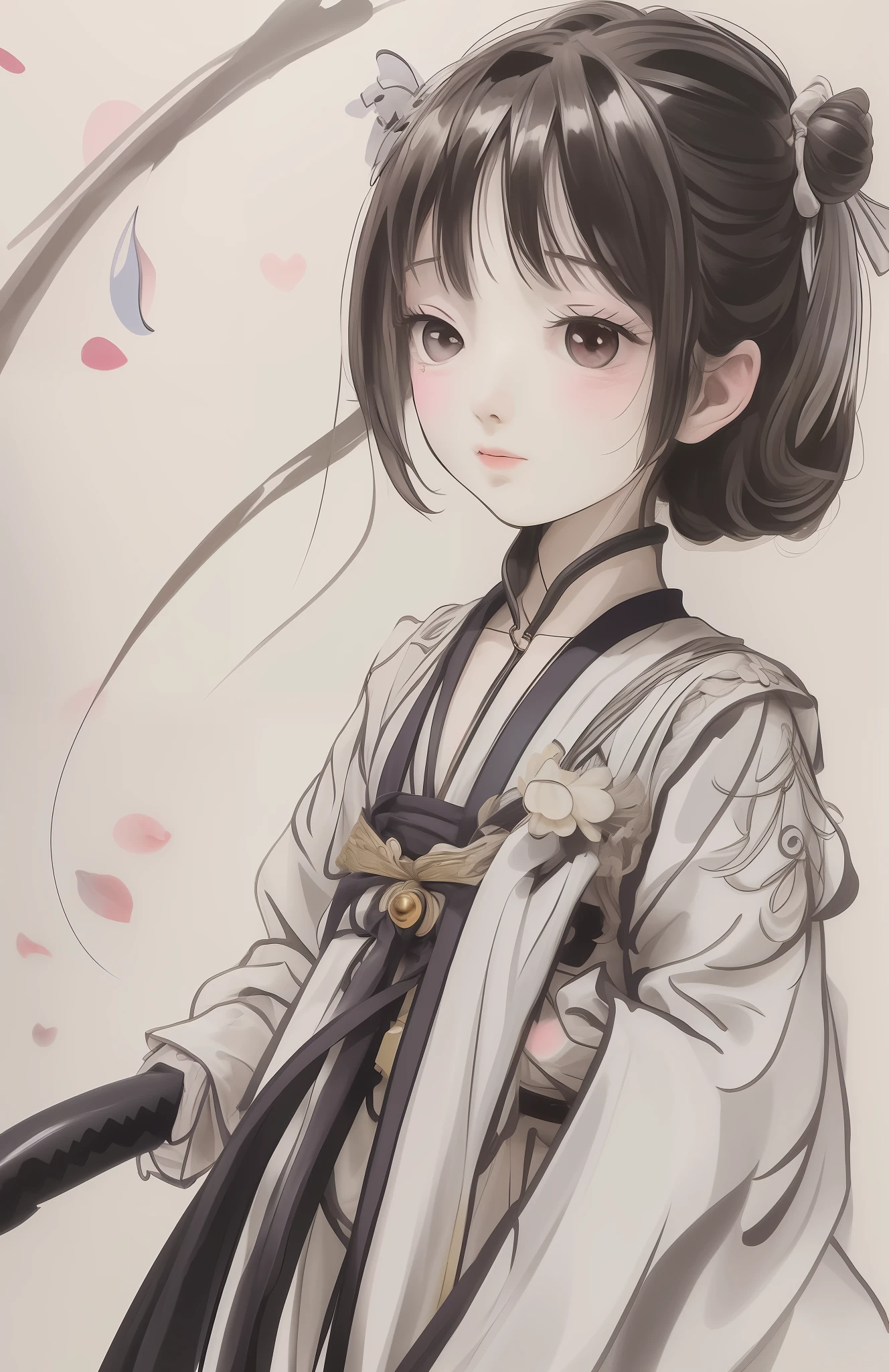 The two bends seem to be frowning,A pair of eyes that seem to be happy or not,It's a state of sorrow,Pampered disease。Tears,Panting slightly。Idleness is like a delicate flower,Actions are like weak willows supporting the wind。