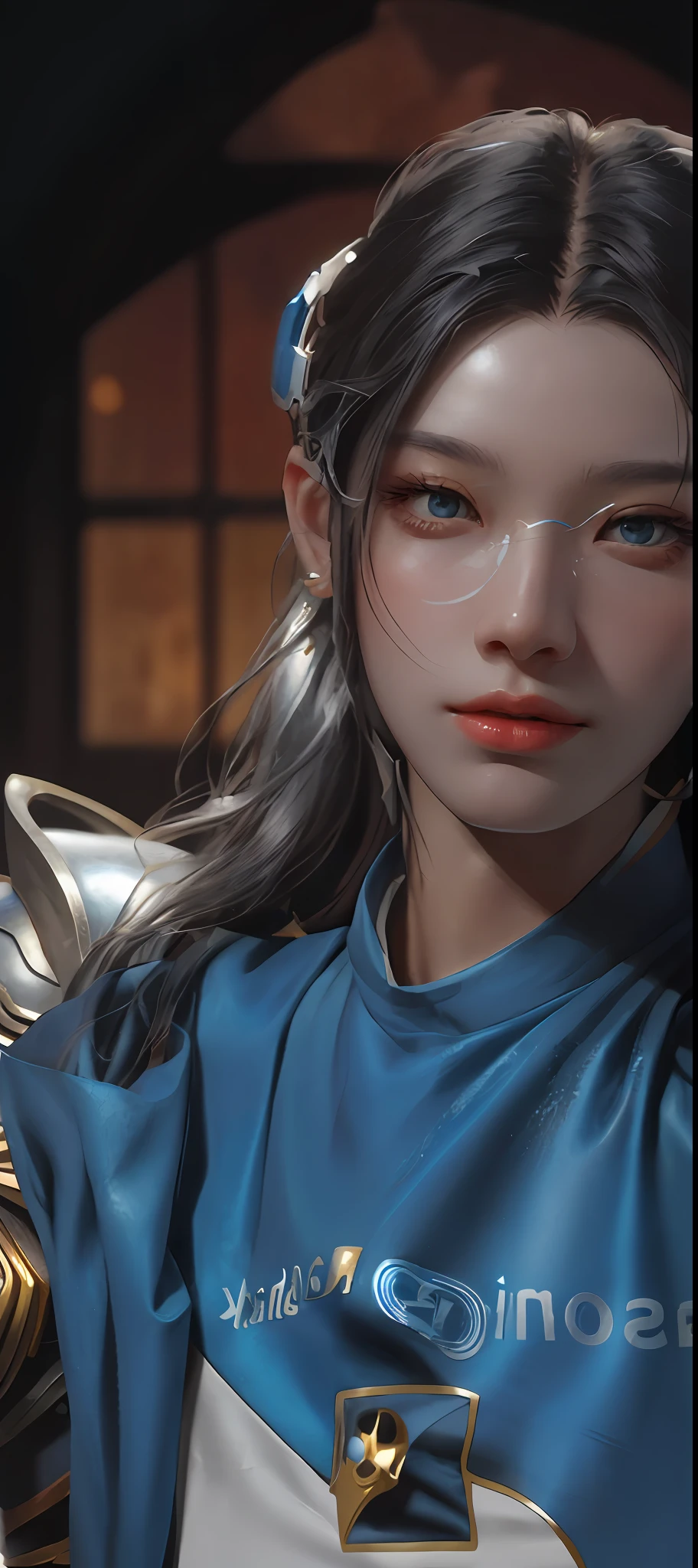 a close up of a woman in a silver and blue dress, chengwei pan on artstation, by Yang J, detailed fantasy art, stunning character art, fanart best artstation, epic exquisite character art, beautiful armor, extremely detailed artgerm, detailed digital anime art, artgerm on artstation pixiv, armor girl