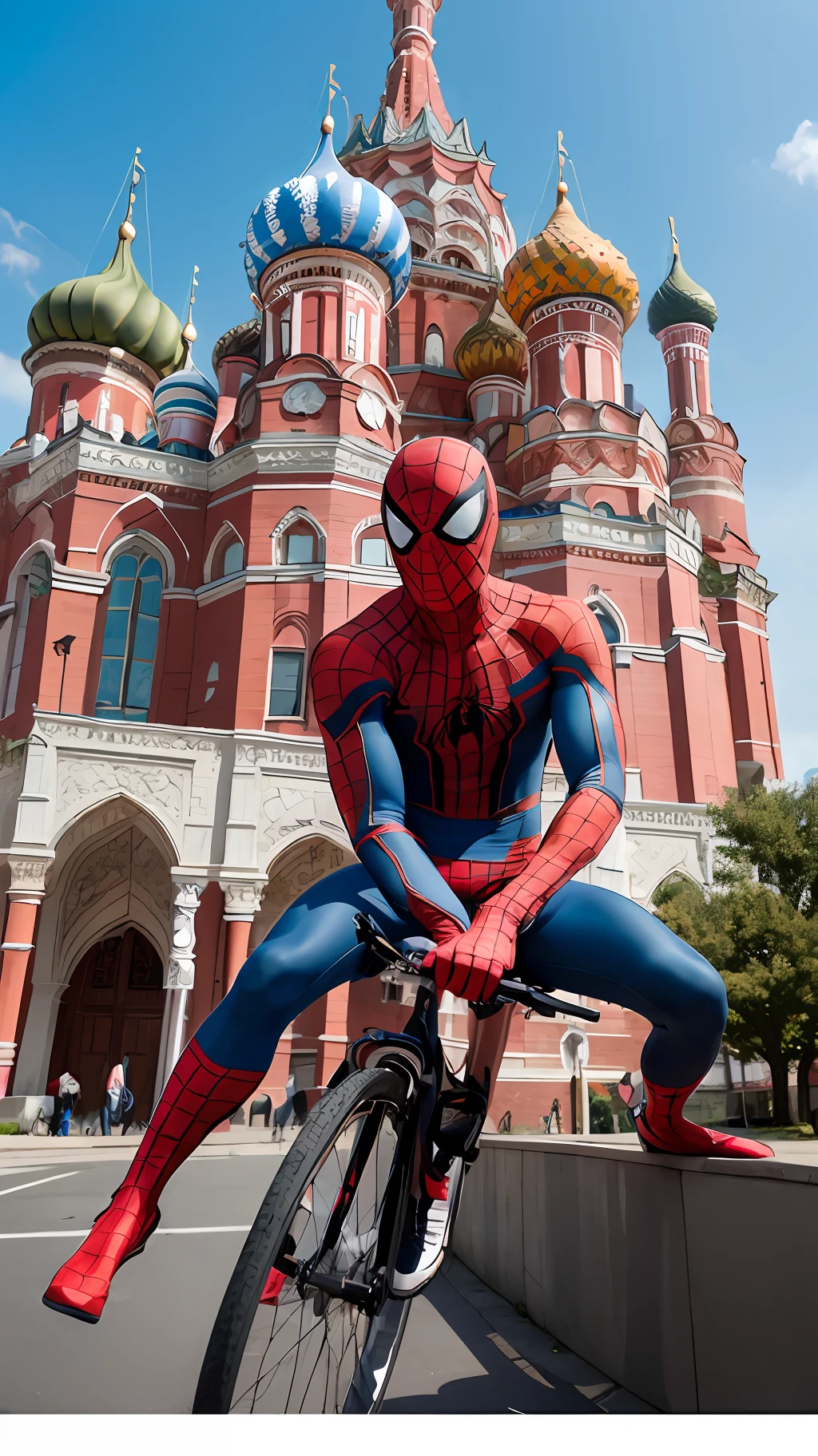 Town Hai Harbin Sophia Cathedral Spider-Man Bike Carrying 98k