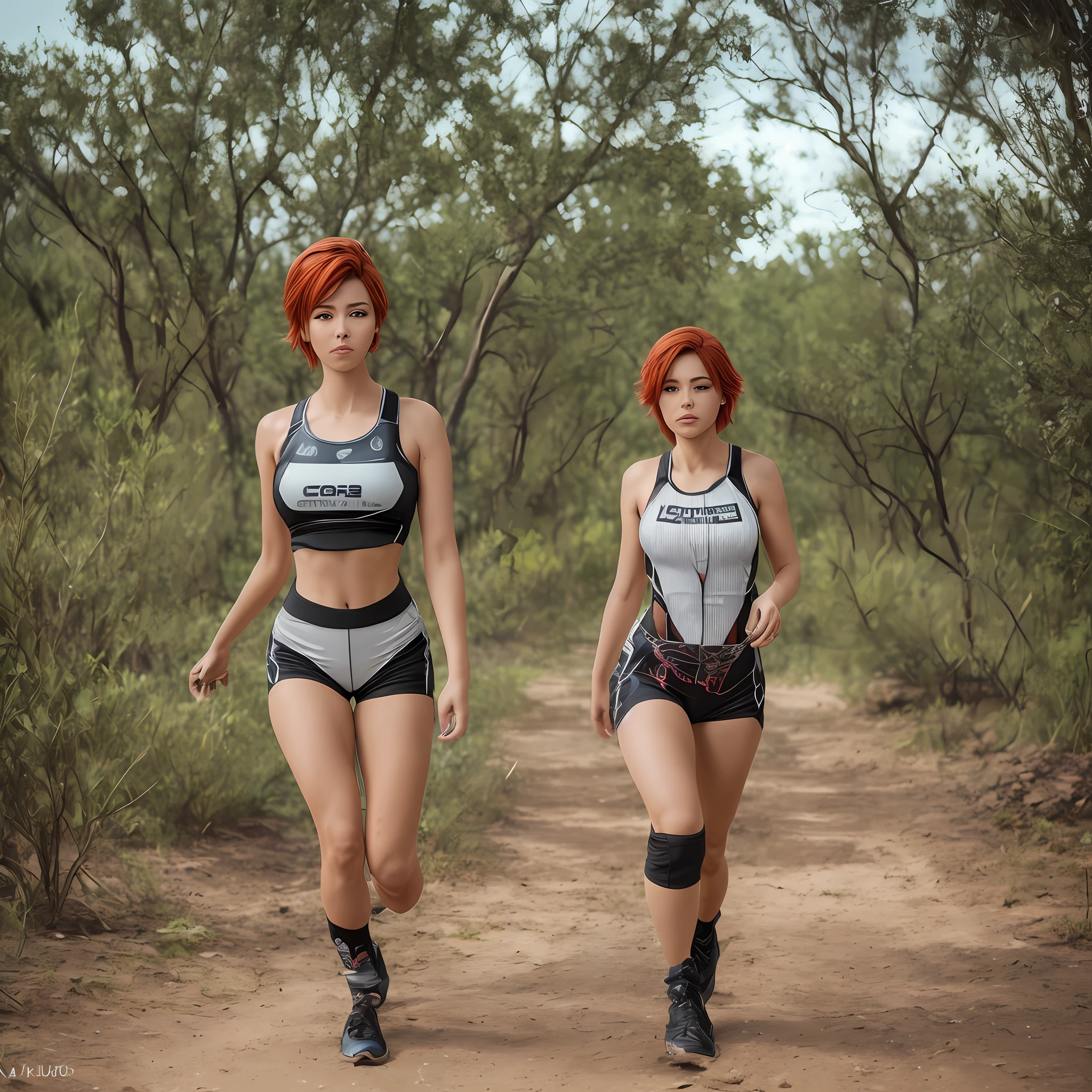 Racing Wear,A desert,(Inspired by Ultraman),Red hair, short hair,One-piece gel pants,Machine girl,Safety rating,big assa,Large breasts,(8k,foto RAW,fotorrealista:1,25),(muito brilho labial,very many eyelashes,melhor qualidade,ultra high-resolution,profundidade de campo,chromatic aberration,luz ampla,cor natural,Distant pictures(1:2) --auto