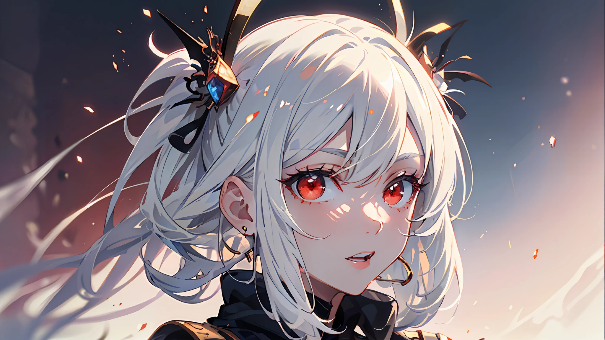 (fine, sharp image, super resolution, extremely amazing detail, awesome detail), subsurface scattering, best ratio of four fingers and one thumb, masterpiece, best quality, high quality, (1girl:1.2 ), solo, boy, white hair and red eyes, vampire, indifference