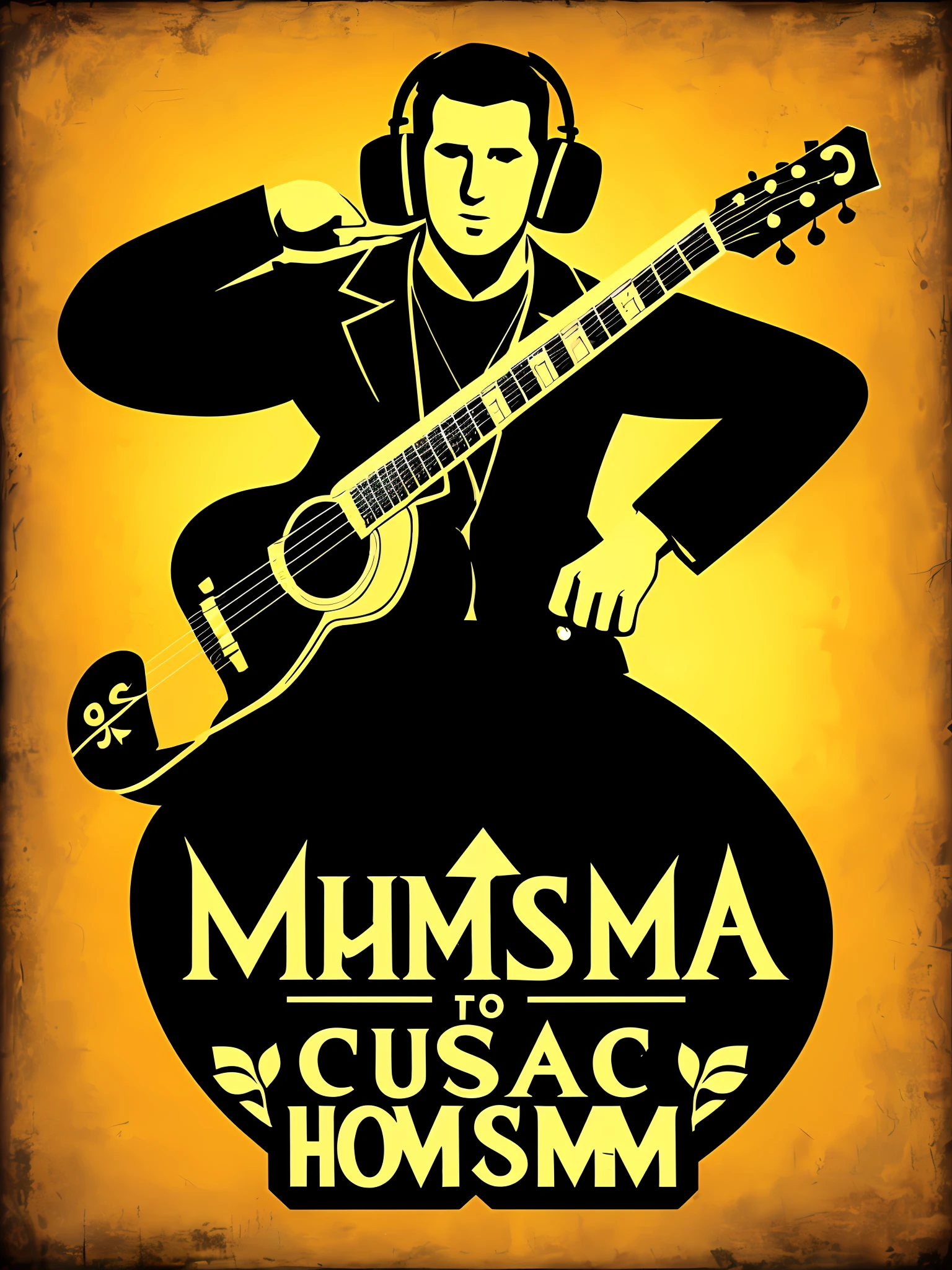 Logo para musica com a figura do homen