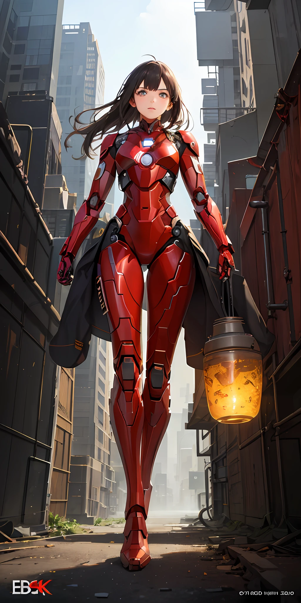 (1girl:1.3), solo,__body-parts__, official art, unity 8k wallpaper, ultra detailed, beautiful and aesthetic, beautiful, masterpiece, best quality, RAW, masterpiece, super fine photo,, best quality, super high Resolution, photorealistic, sunlight, full body portrait, stunningly beautiful,, dynamic pose, delicate face, vibrant eyes, (side view), she is wearing a futuristic Iron Man mech, red and gold, Highly detailed abandoned warehouse background, detailed face, detailed complex busy background, messy, gorgeous, milky, high detailed skin, realistic skin details, visible pores, sharp focus, volumetric fog, 8k uhd, dslr camera, High quality, film grain, fair skin, photorealism, lomography, sprawling metropolis in a futuristic dystopia, view from below, translucent
