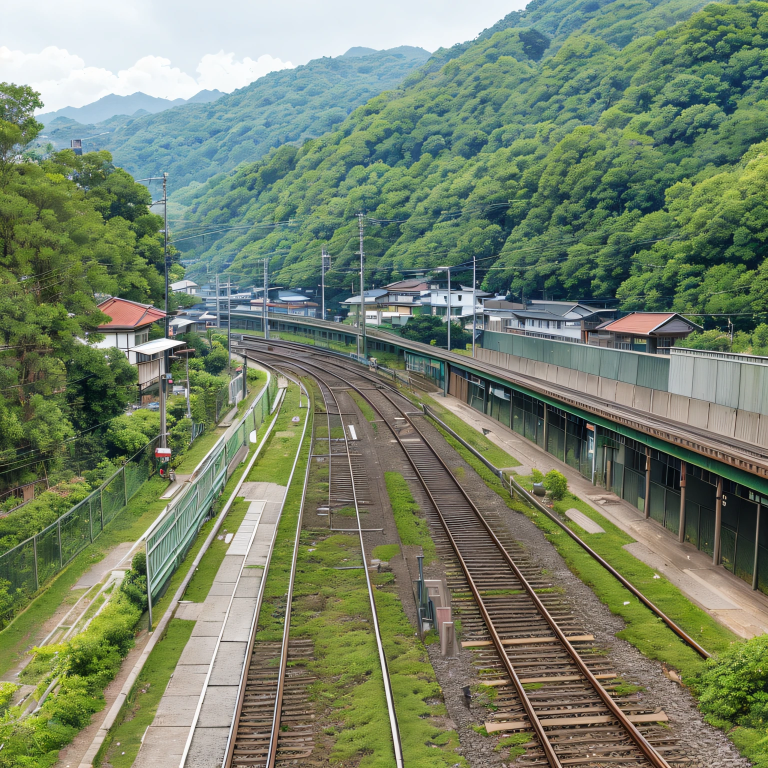 View from the train Sunnyday Beautiful countryside view frontage --auto