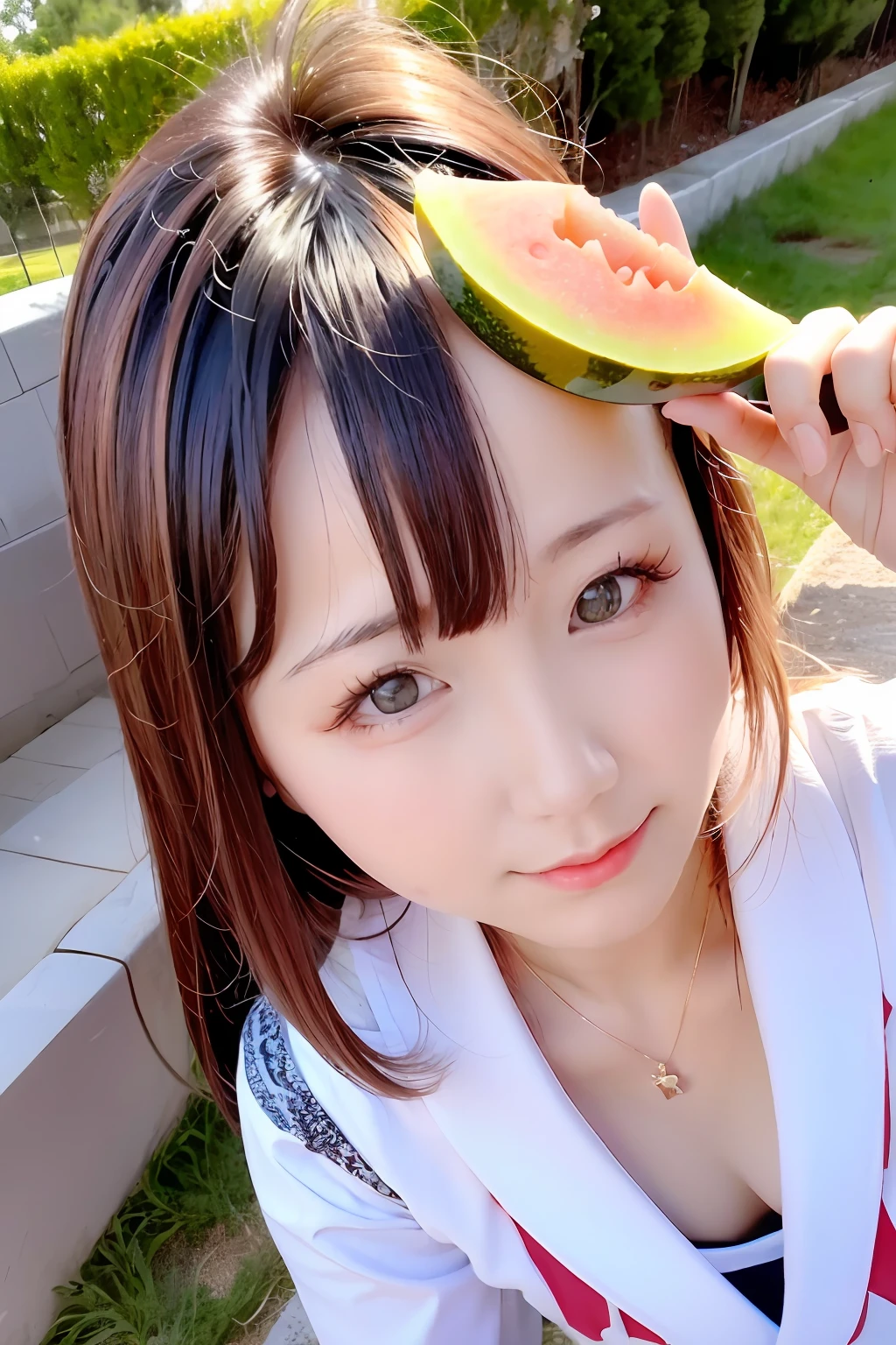 Beautuful Women，Look up，校服，Melon seed face，schools，Need