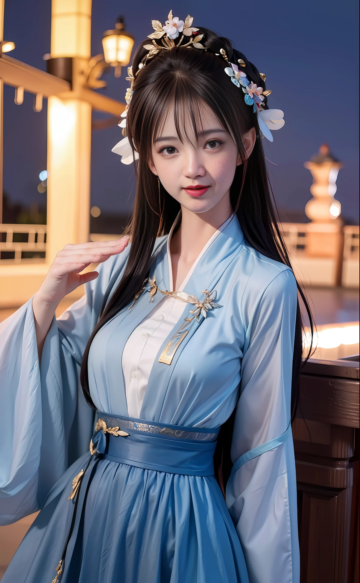 (8k, RAW photo:1.2), best quality, ultra high res,dramatic angle,(fluttered detailed color splashs), (illustration),(((1 girl))),(long hair),(rain:0.9), (头饰:1.4),少女身边有一座古宫,汉服,(重点),彩色水墨画,(泼彩),泼彩,(((colorful))),(素描:0.8) , Masterpiece, best quality, beautiful painted, highly detailed,(denoising:0.6),[splash ink],((ink refraction)), (beautiful detailed sky),moon,highly,detaild,(masterpiece, best quality, extremely detailed） CG unity 8k壁纸，杰作，最好的质量，超详细），（石蒜），