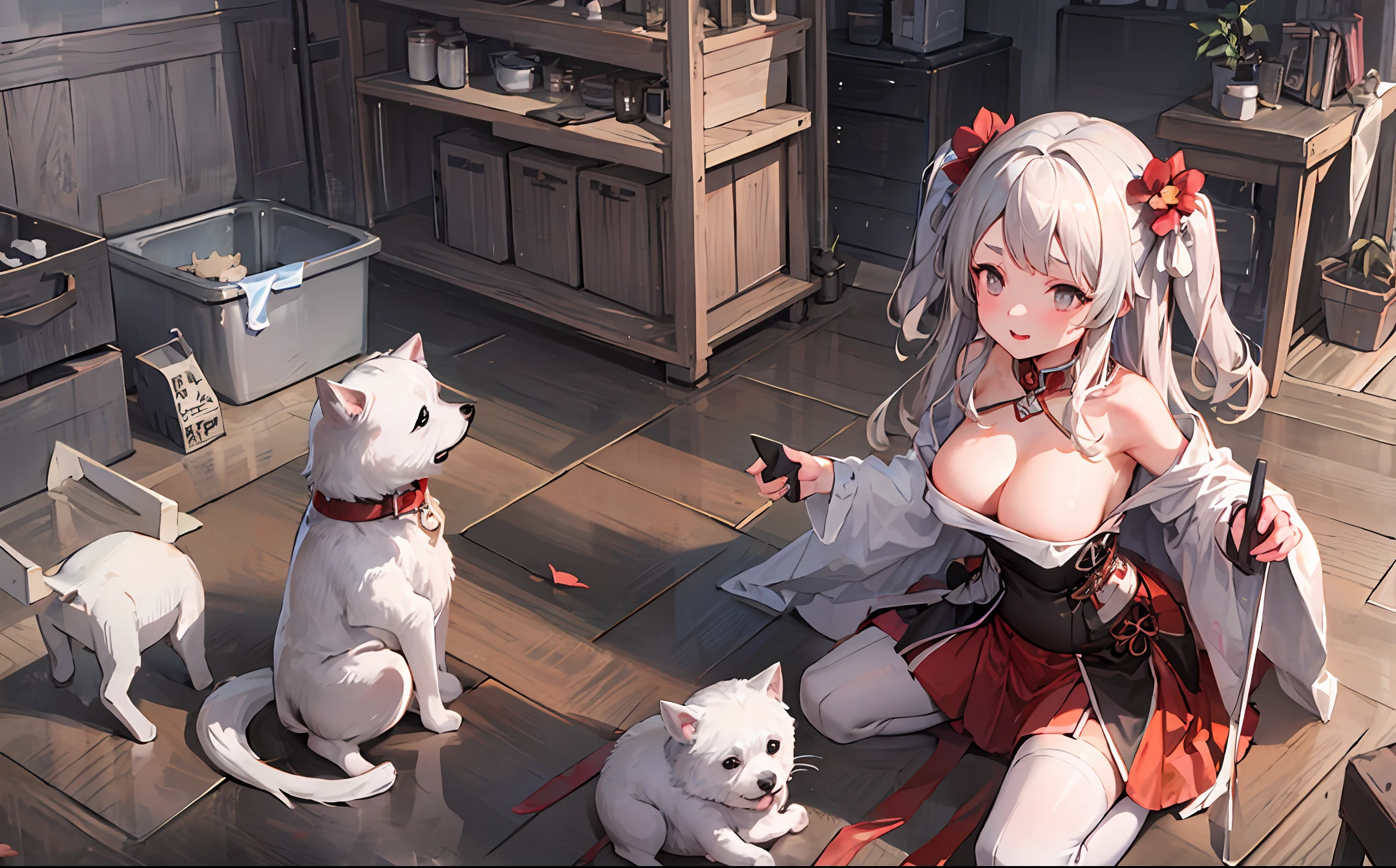 stocklings,tmasterpiece, hoang lap, (intricately details), (rich colourful), cinmatic lighting, Extremely detailed 8k CG unit wallpaper, 1 rapariga, very Bigger breasts, sakura haruno, Puppy pose, POV, nsfw, provocation, Jumpy, embarressed, Be red in the face, torn laundry, Partial Nude