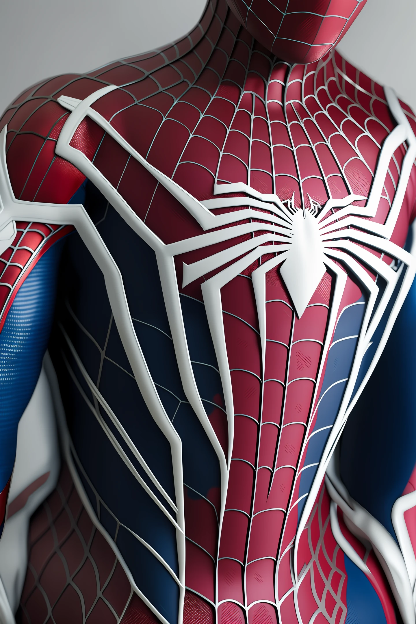 Close-up of Spider-Man,Super detailed rendering,3 D rendering character art 8 K,Intricate white and gold armor,Complete samurai armor Spider-Man,high detail iconic character,8K rendering",octane render”,Octane rendering",Super detail octane rendering",Super detailed octane rendering,Ultra-detailed 3D rendering, futuristic style spiderman