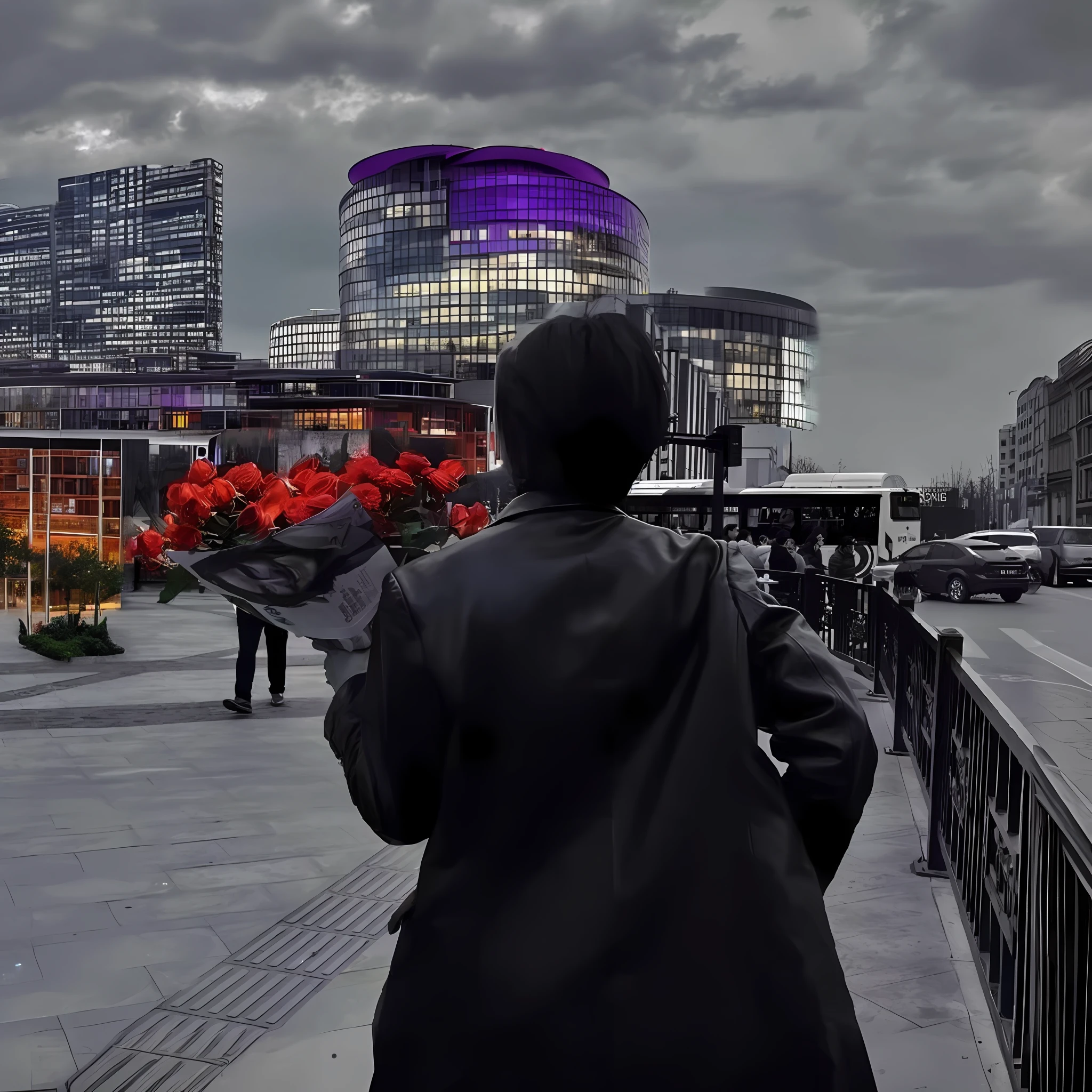 Purple City，Ultra-modern building，future-tech
