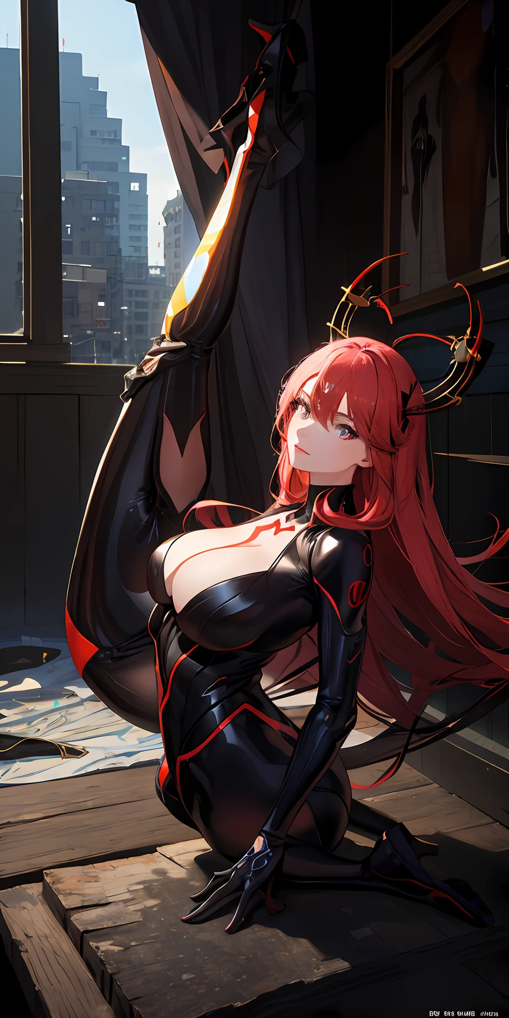 (1girl:1.3), 独奏, (((very vey very detailed face))),((very detailed eyes and faces))),beatiful detailed eyes,Body parts__,offcial art,Unified 8k wallpaper,ultra-detailliert,Beautiful and beautiful,big breasts beautiful,tmasterpiece,best qualtiy,primitive,tmasterpiece,ultra fine photos,best qualtiy,超高分辨率,photorealistic realism,rays of sunshine,full-body portraits,stunningly beautiful,,dynamicposes,delicated face,vibrant eyes,(from the front side), she is in a spider-man suit,Red and black color scheme,arachne,Very detailed city roof background, Roof,looking over city,详细的脸,detailed complex busy background,untidy,opulent,milkyW,highly detailedskin,Realistic details of skin,Visible pores,Clear focus,volume fog,8k uhd,digital SLR camera,high qulity,filmgrain,White skin of the,photo-realism,lomography,A huge metropolis of the dystopia of the future, Translucent Naked