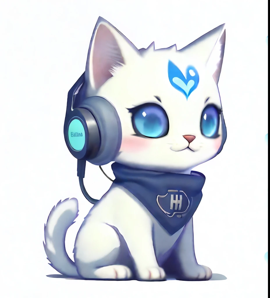 （best qualtiy：1.33），（tmasterpiece：1.42），（Realiy：1.24），（the detail：1.15），k hd，Cute white cat，largeeyes，pixar-style，Beautiful 3ds Max rendering，Volumetriclighting，globalillumination，Ray traching，Detailed surrealism，comic strip，Cute cartoon white cat with headphones --auto