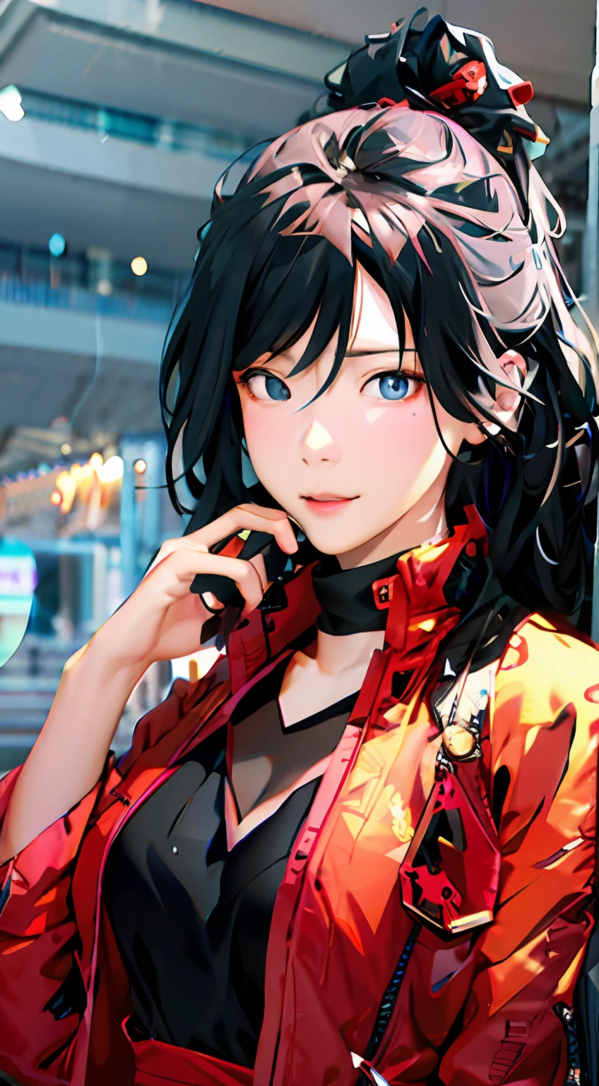 There was a woman standing in the street on the phone, Guviz-style artwork, Guviz, Guweiz in Pixiv ArtStation, Guweiz on ArtStation Pixiv, 🤤 girl portrait, trending on cgstation, 🌺 CGSesociety, Realistic anime 3 D style, by Yang J, realistic art style