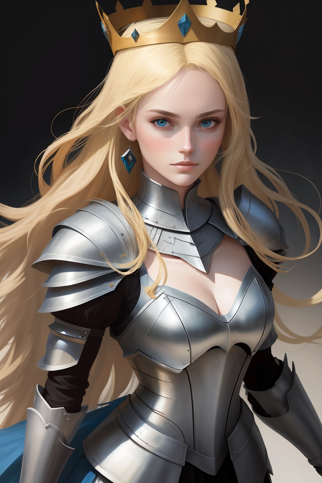 Lady Knight，blond hairbl