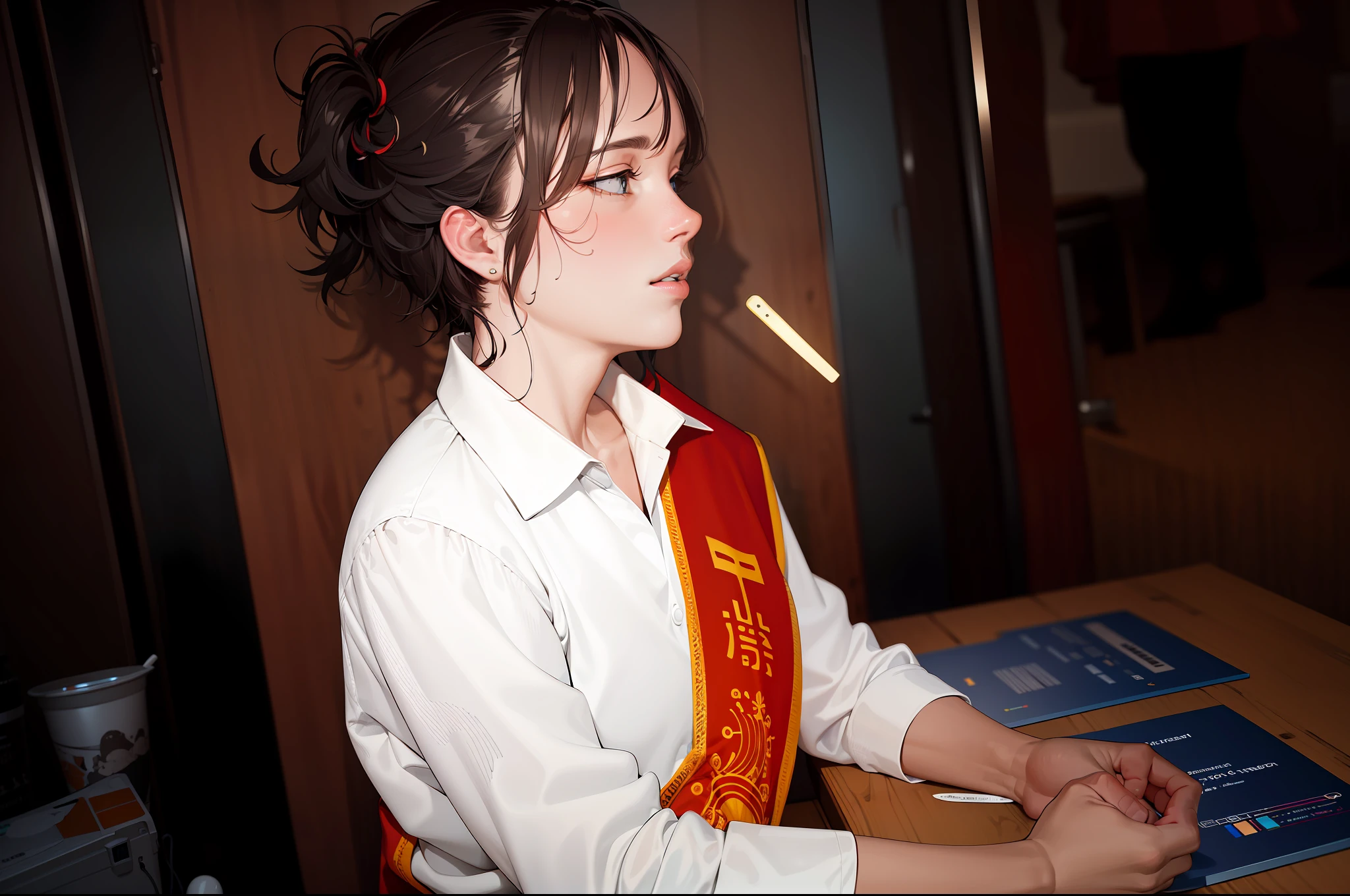 (Masterpiece, Best Quality, Highres:1.4), Detailed, Intricate Details, 4K,
color splashes, line art, art, fibonacci,