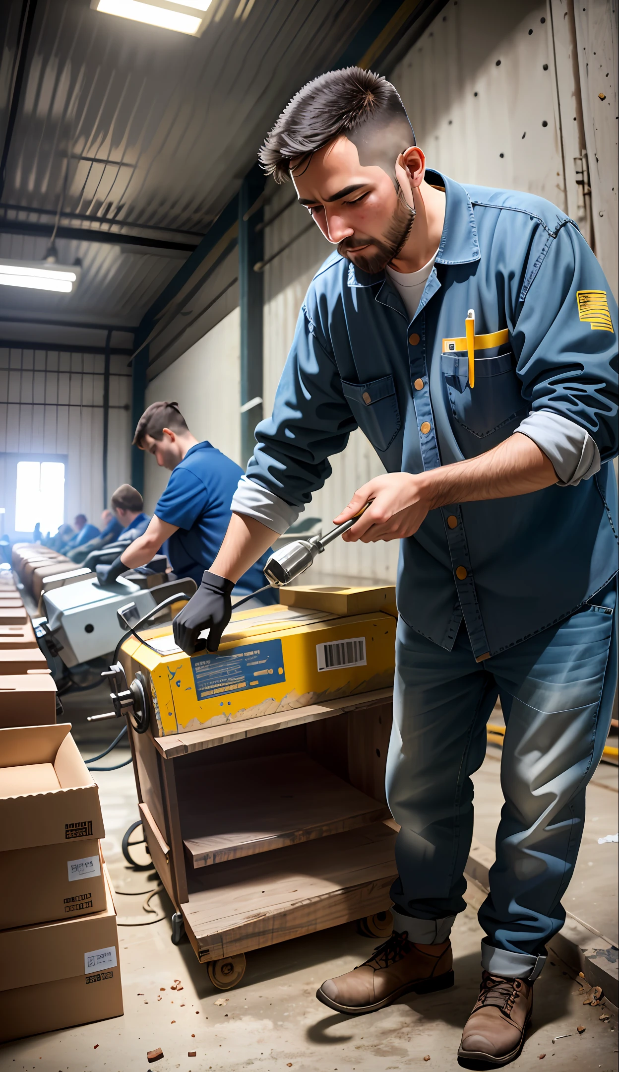 The front-line workers of the factory's welding workshop are down-to-earth, diligent, conscientious, and strive to be the first