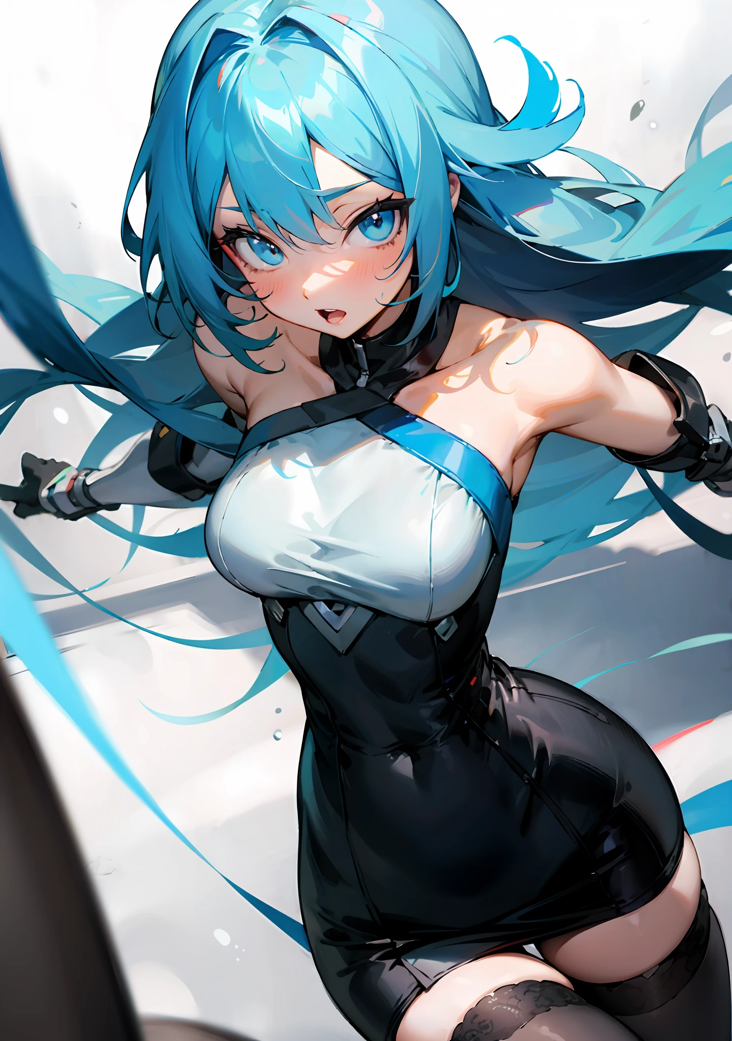 Anime girl sexy Black stockings