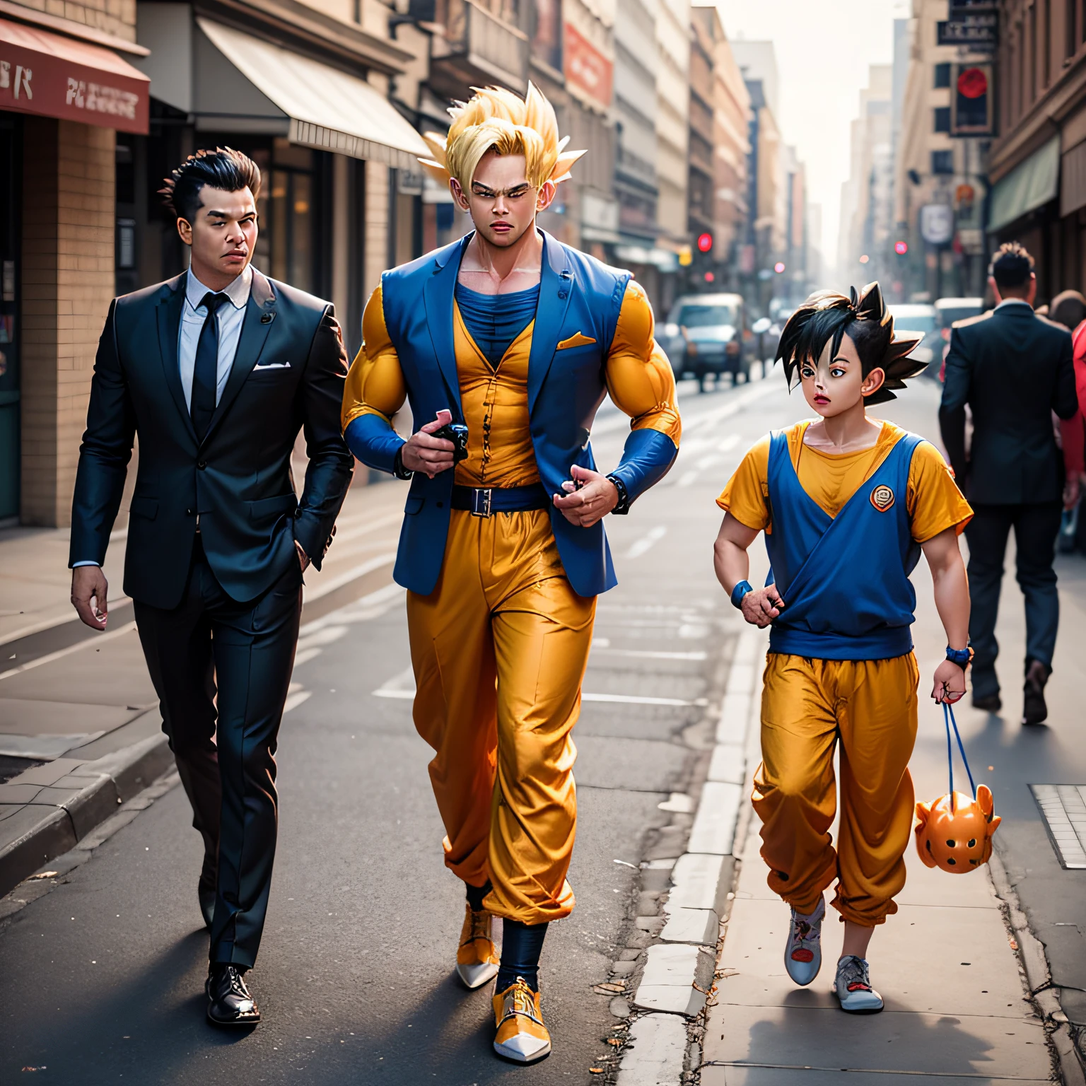 Dragon Ball Goku,modern suits,Walk the streets with Boomer --auto