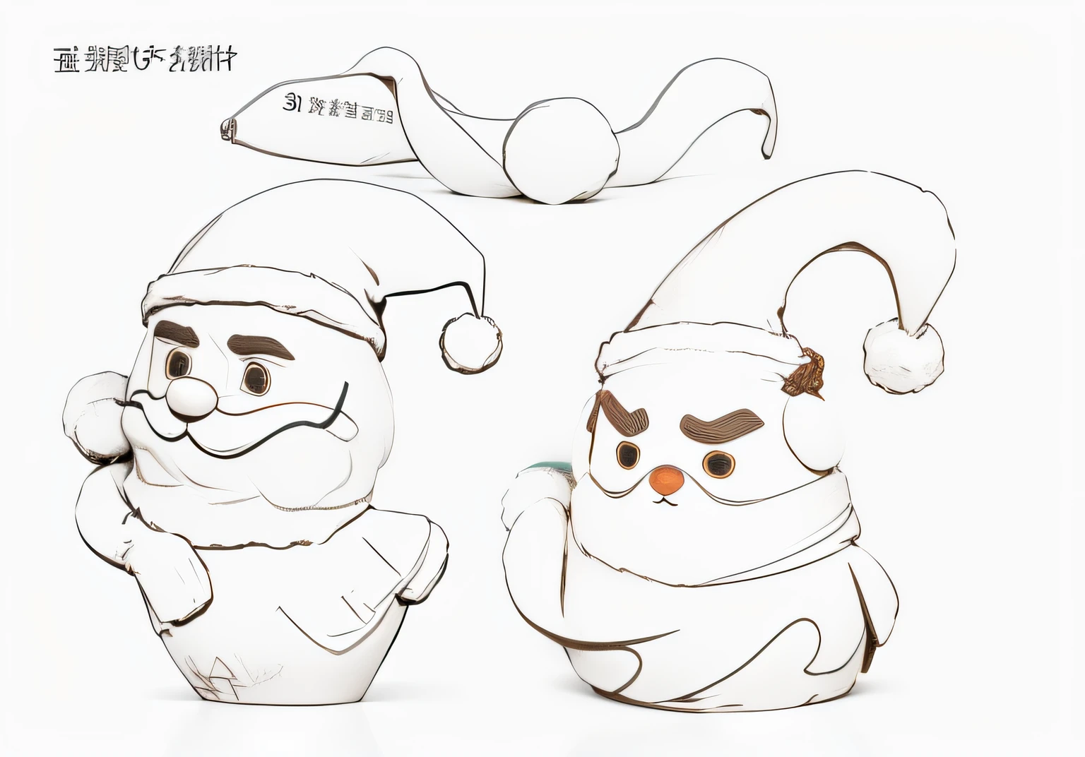 3 d model,Ceramic material,santa