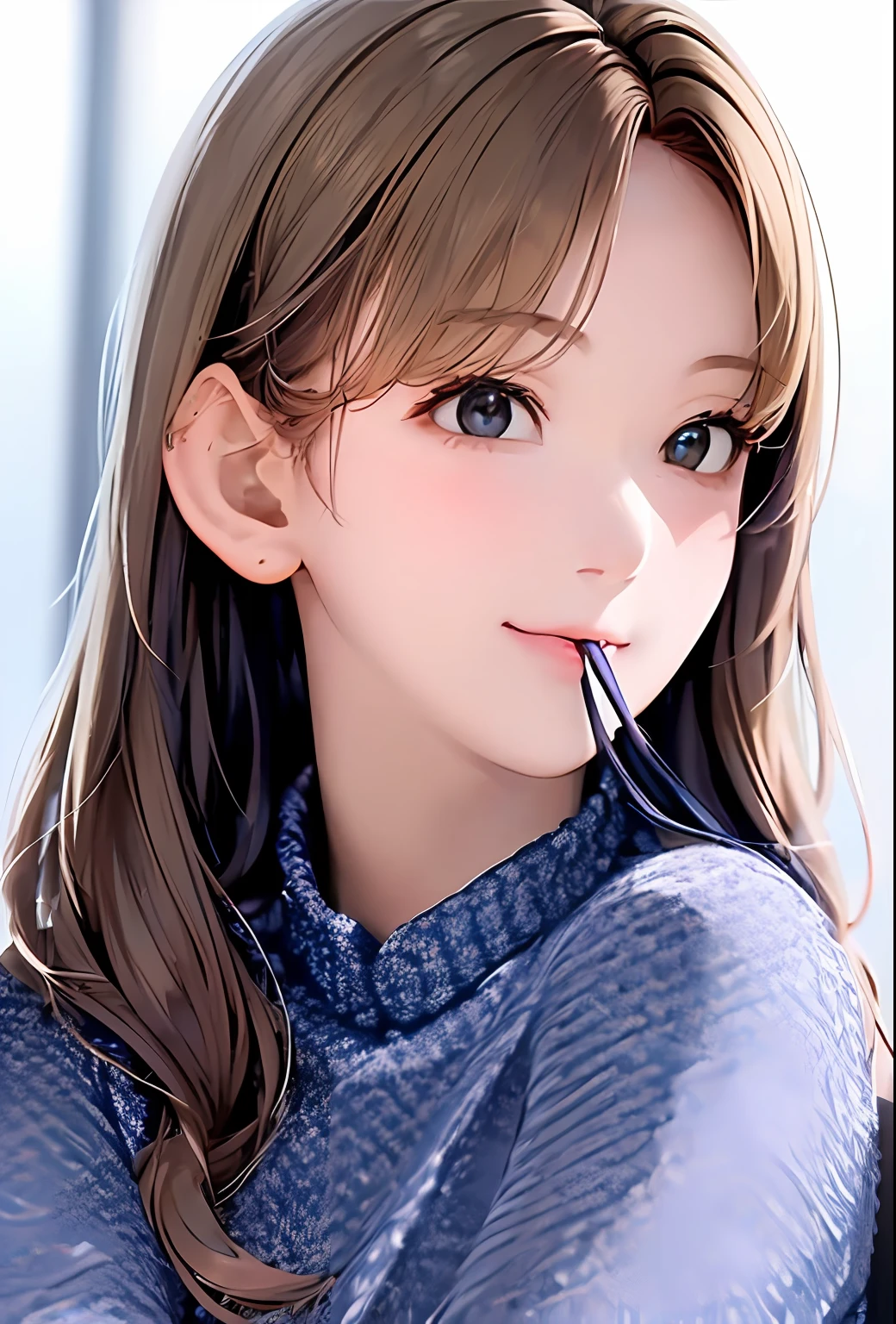(in 8K、top-quality、masterpiece:1.2)、(realisitic、Photorealsitic:1.37)、高精細CG統合8K壁紙、(HQ Skin:1.8、shiny skins)、8KUHD、Digital SLR、Soft lighting、hightquality、Film grain、富士XT3(Professional Writing:1.6)、ultra-detailliert、女の子 1 人、cute little、独奏、mid night、Beautiful detailed sky、Detailed Cafe、sitting on、date、(Nasal blush)、 (smile1.15)、(Keep your mouth shut)small tits、beautiful tbig eyes、Floating Hair NovaFrogStyle、