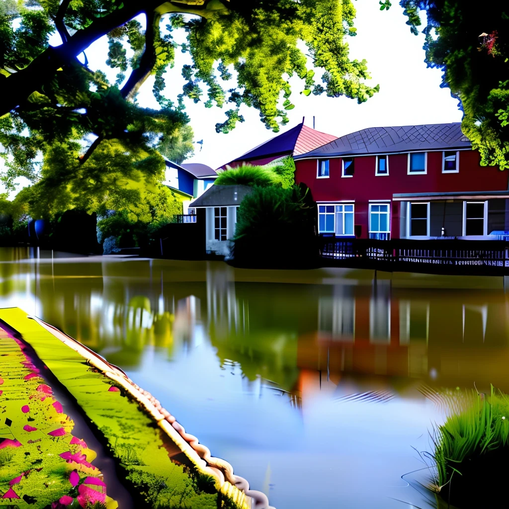 buildings by the river