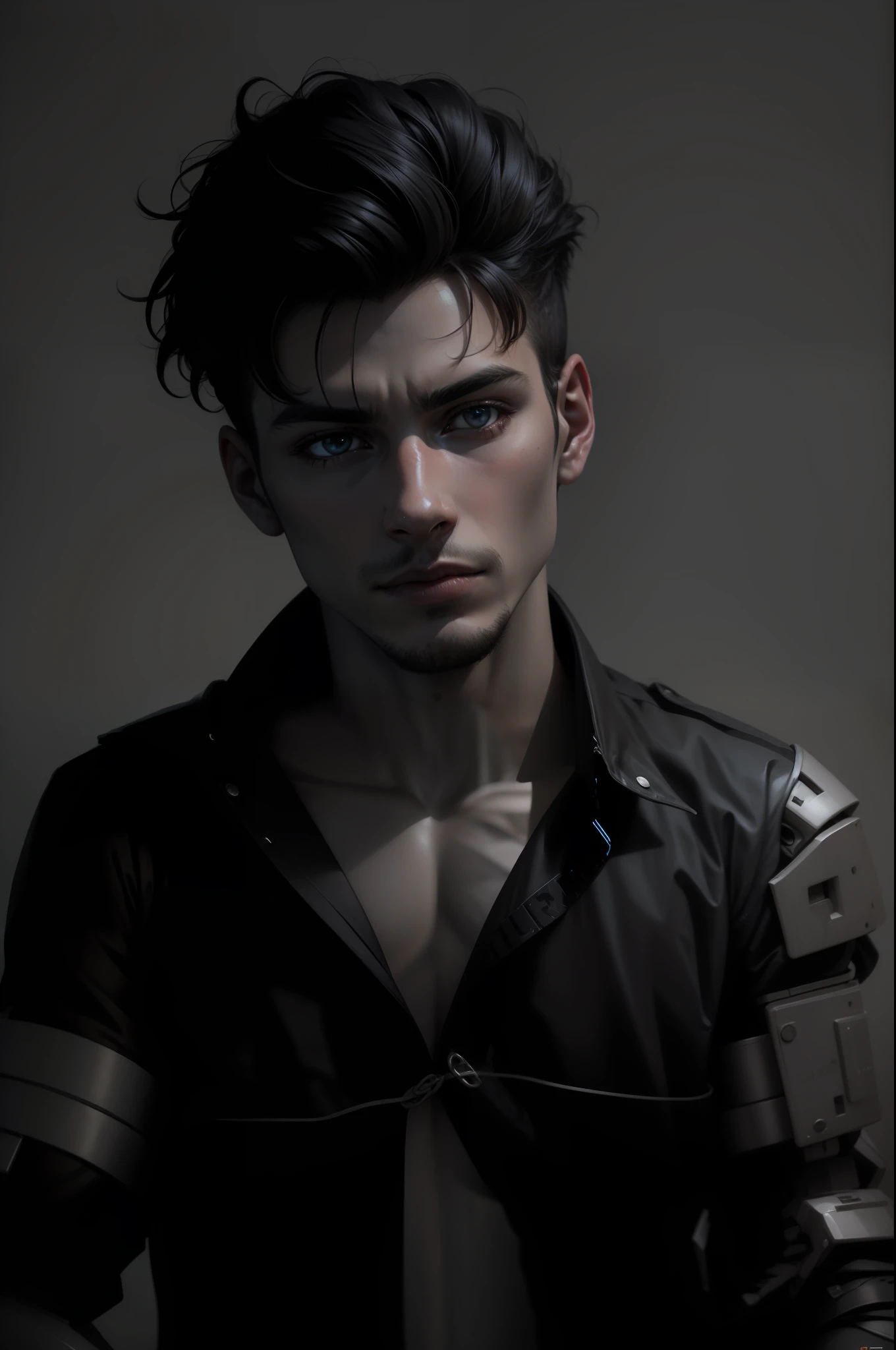 Robot image and sexy boy