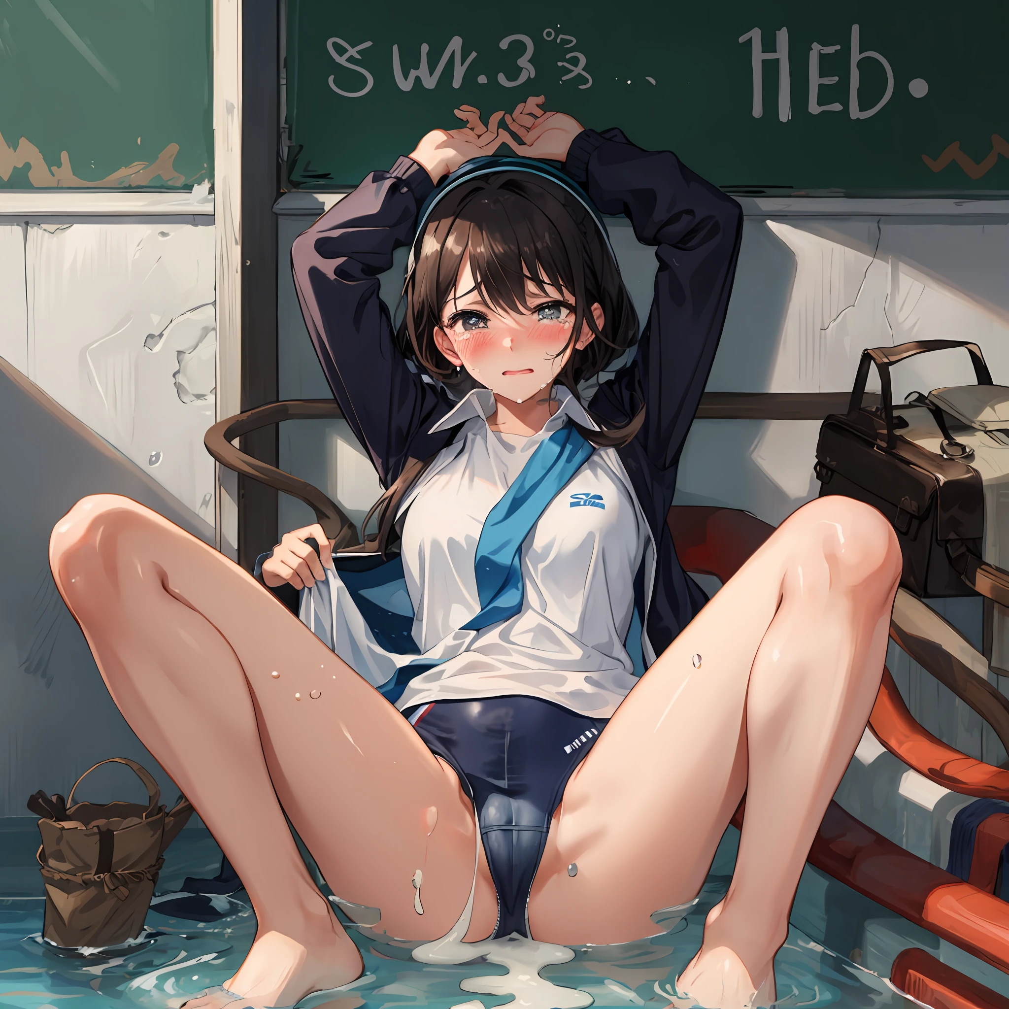 Blushing, crying, no change in the face
