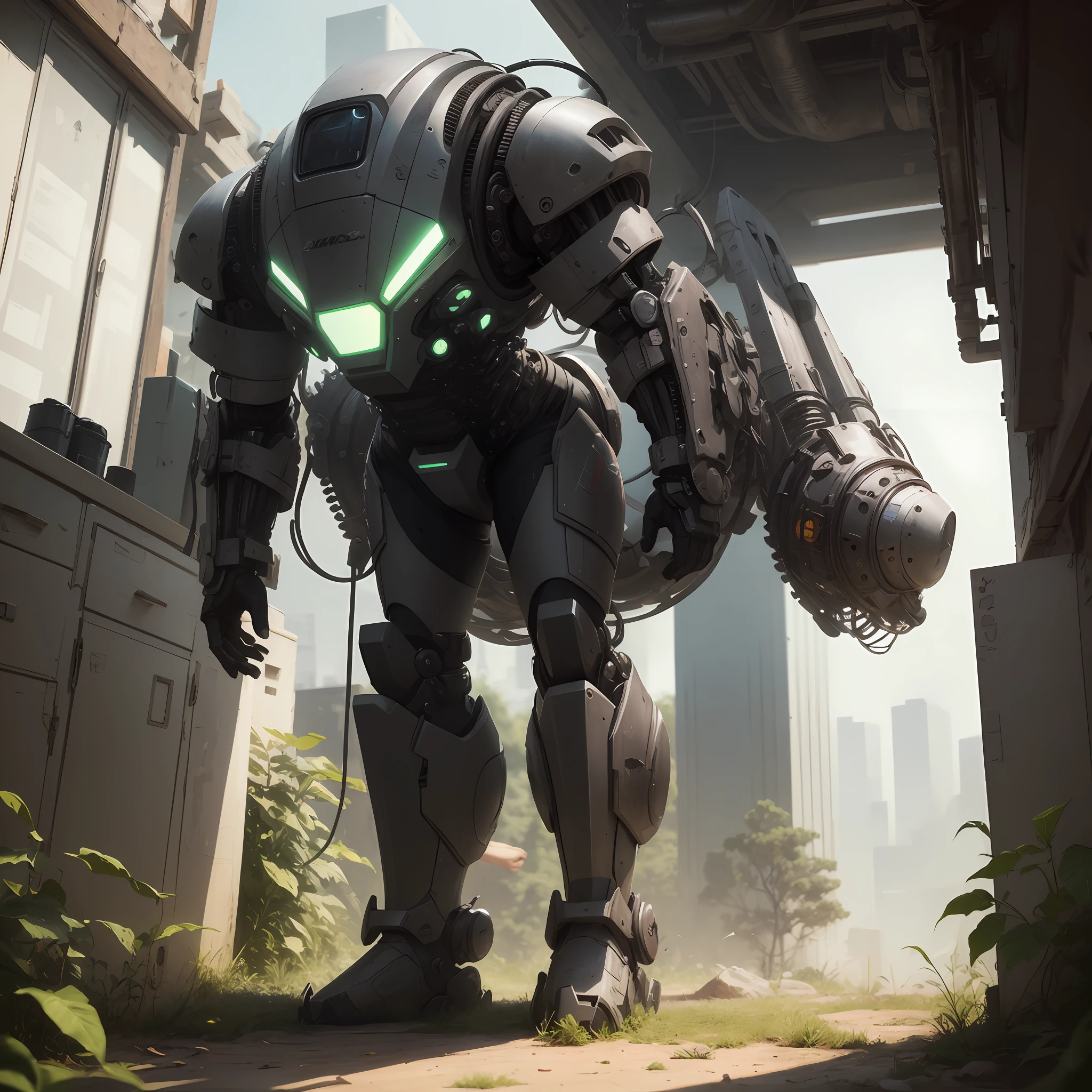 synthetic，Nonsexual，Machinary，A plant，mirai，punk，Cyber