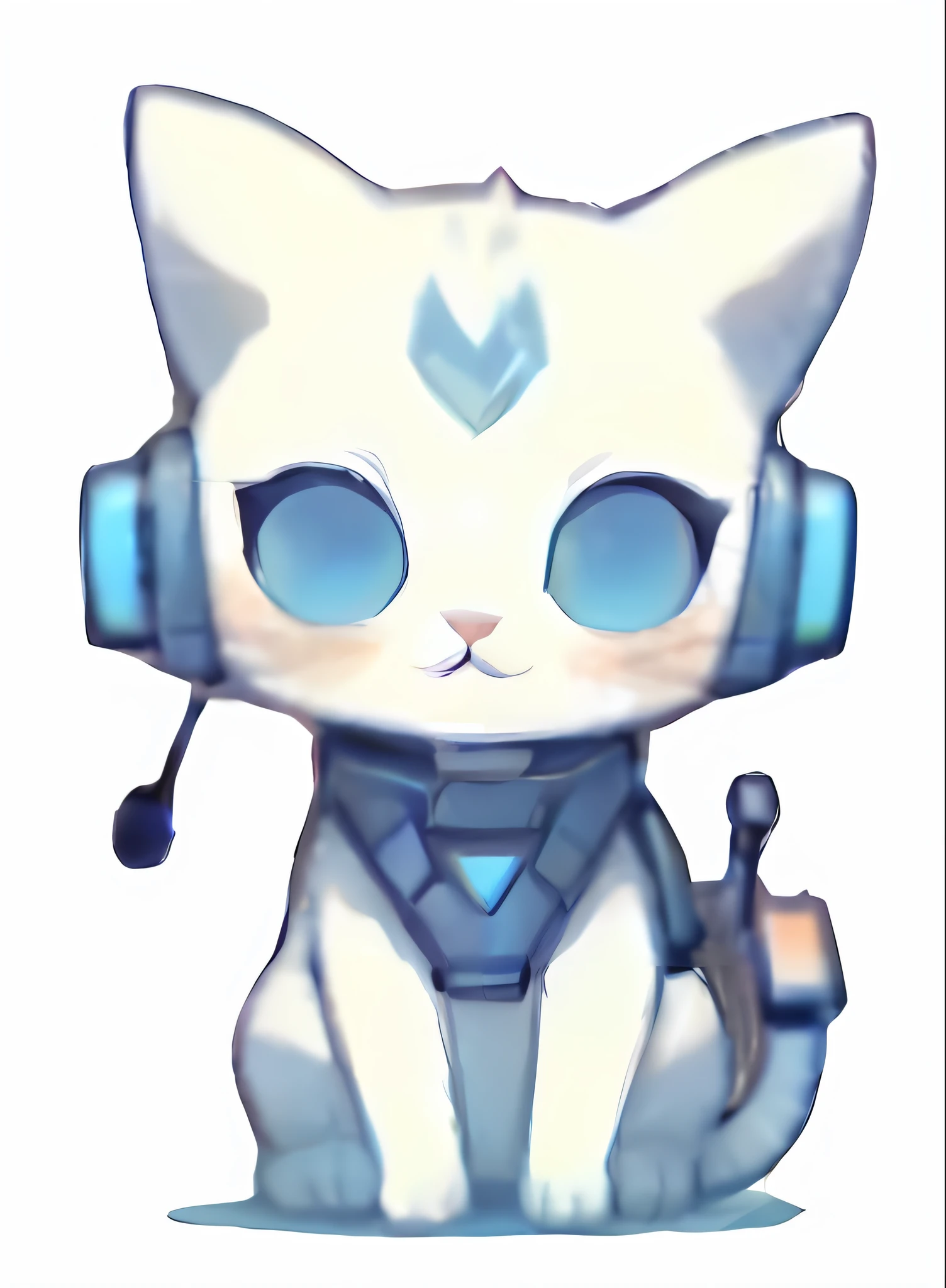 （best qualtiy：1.33），（tmasterpiece：1.42），（Realiy：1.24），（the detail：1.15），k hd，Cute white cat，largeeyes，pixar-style，Beautiful 3ds Max rendering，Volumetriclighting，globalillumination，Ray traching，Detailed surrealism，comic strip，Cute cartoon white cat with headphones --auto